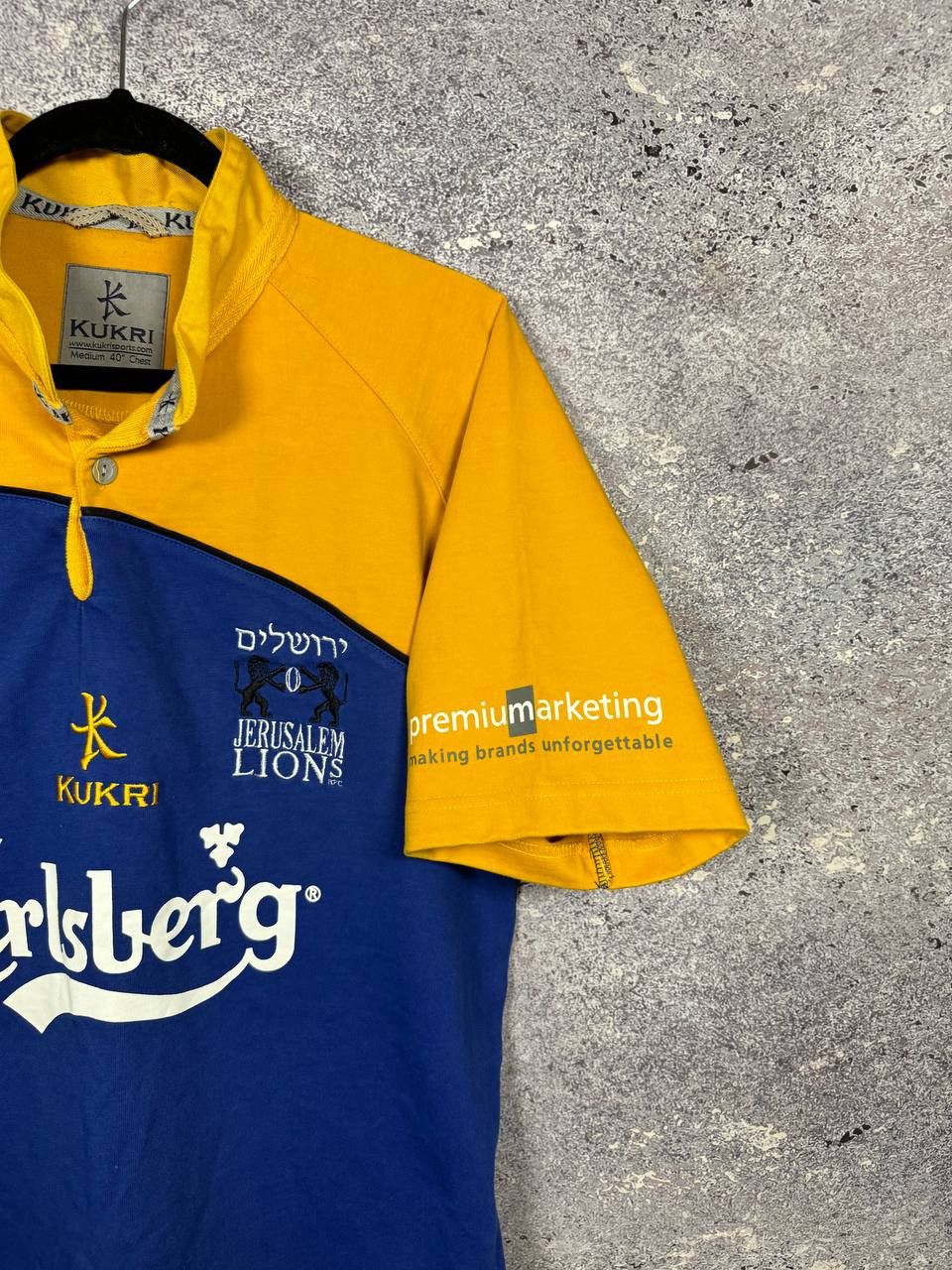Vintage Jerusalem Lions Union Kukri Rugby Jersey Carlsberg Medium Size US XL / EU 56 / 4 - 2 Thumbnail
