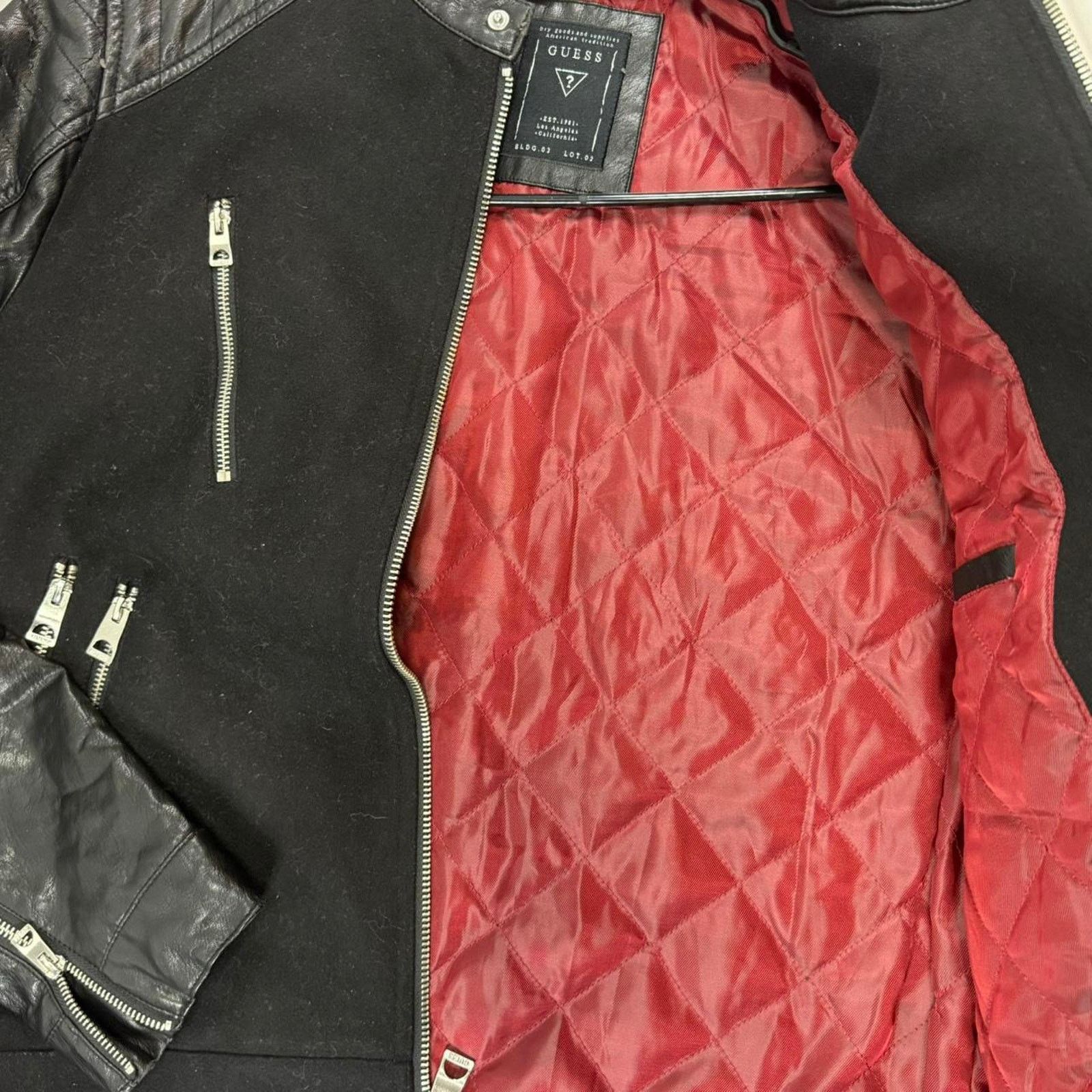 Guess Guess Vintage Men’s Biker Jacket size XL. Size US XL / EU 56 / 4 - 3 Thumbnail