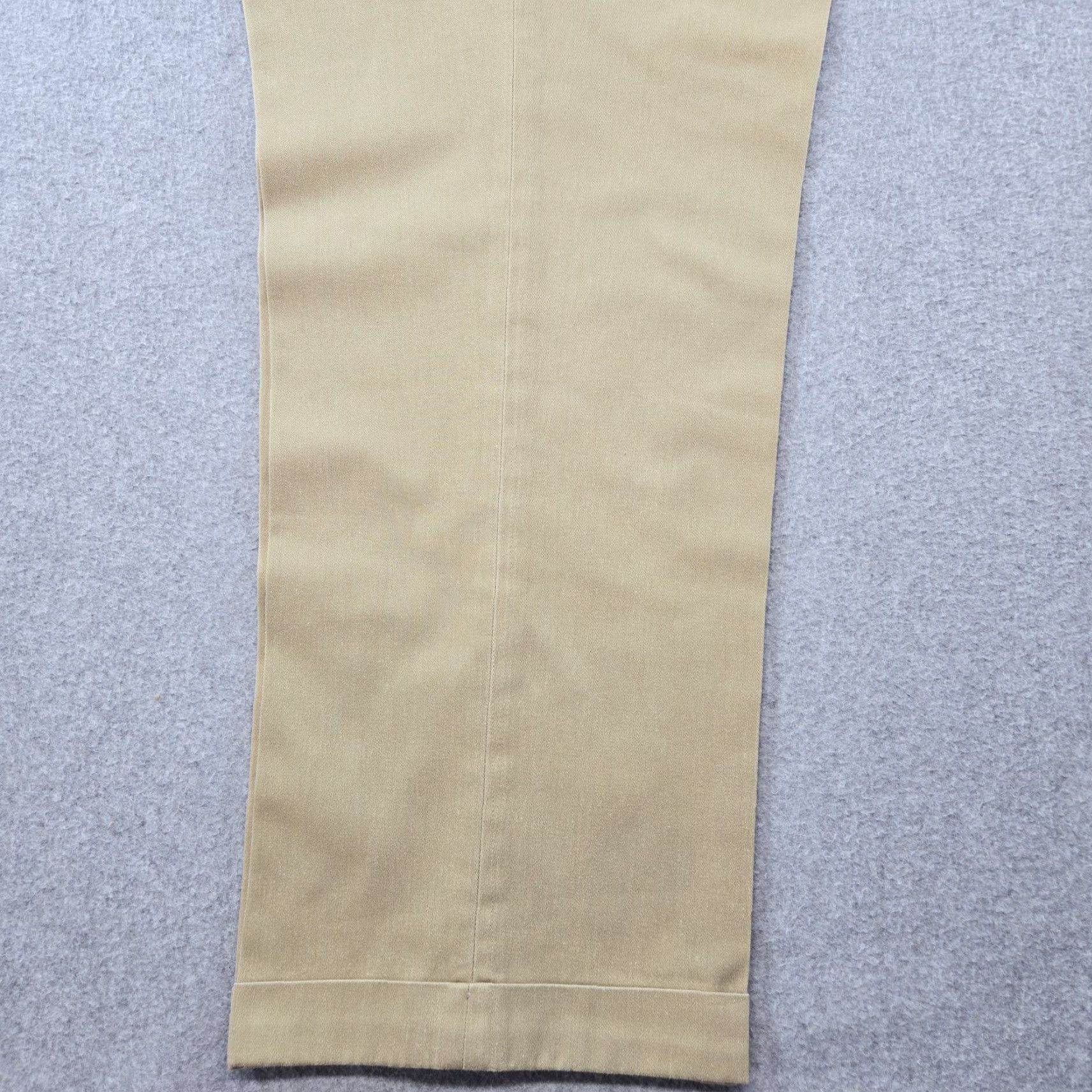 Berle Berle Pants Mens 42Lx31 Beige Khaki Classic Pleated Cuffed Pockets Chino Formal Business Slim Straight 40L Size US 42 / EU 58 - 3 Thumbnail