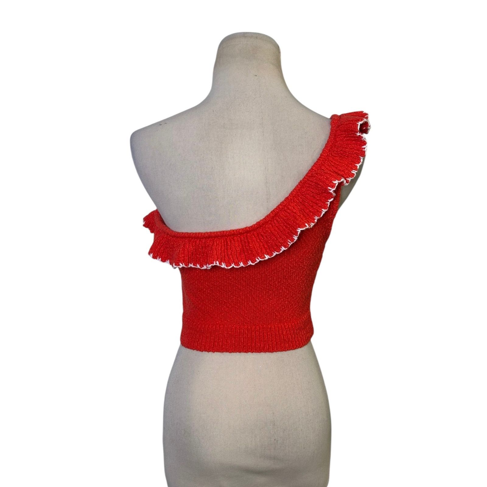 Urban Outfitters Urban Outfitters Orange One Shoulder Crop top Size Small Size S / US 4 / IT 40 - 2 Thumbnail