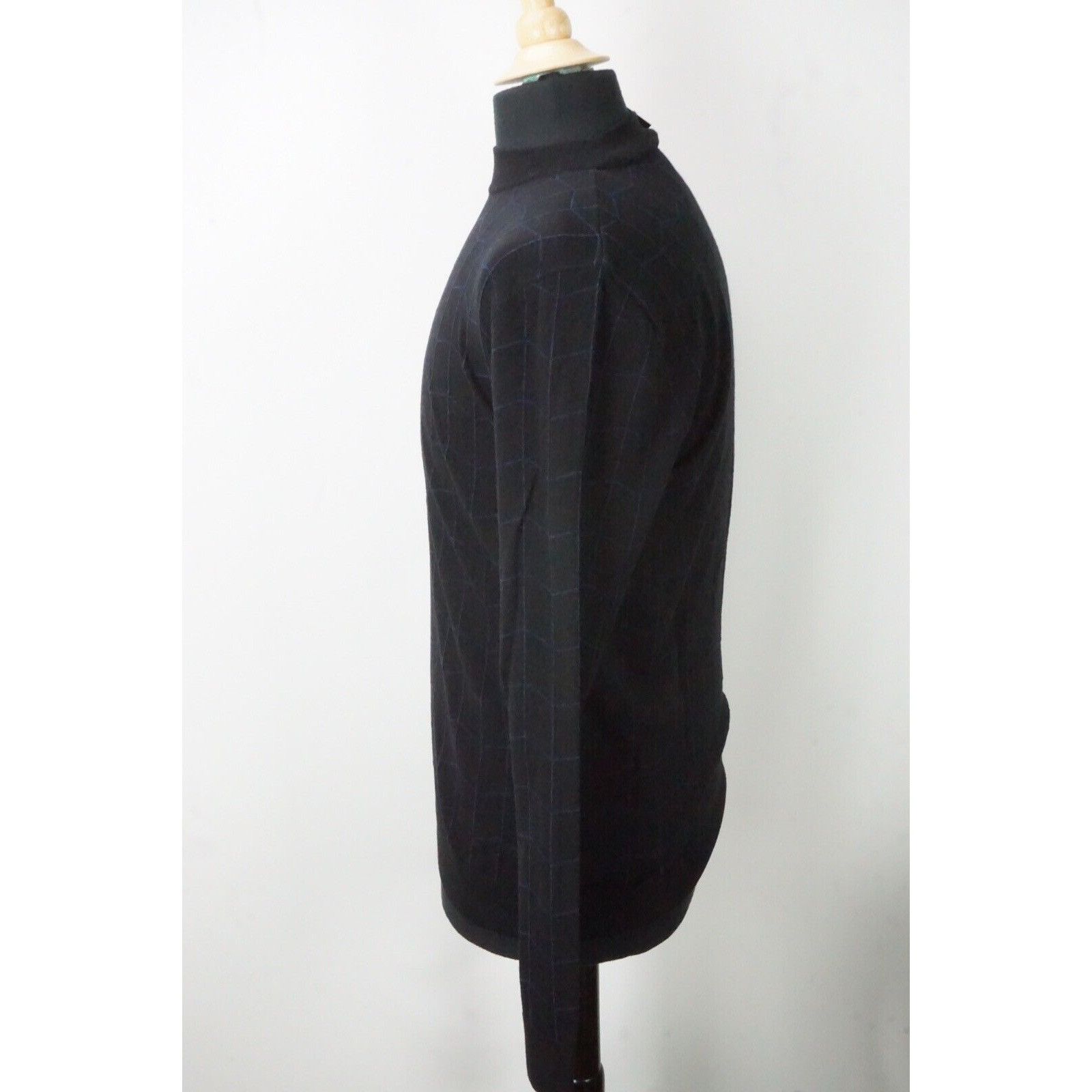 Giorgio Armani Giorgio Armani Black Label Black Purple Cubic Plaid Wool Wov Size US M / EU 48-50 / 2 - 2 Thumbnail
