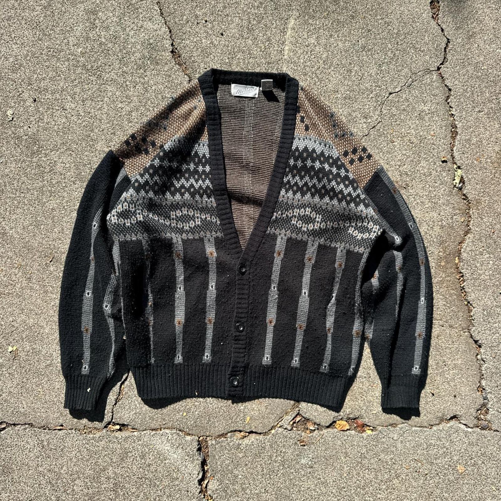 Method Vintage Method Knit Cardigan Abstract Design – Size XL Size XL / US 12-14 / IT 48-50 - 1 Thumbnail