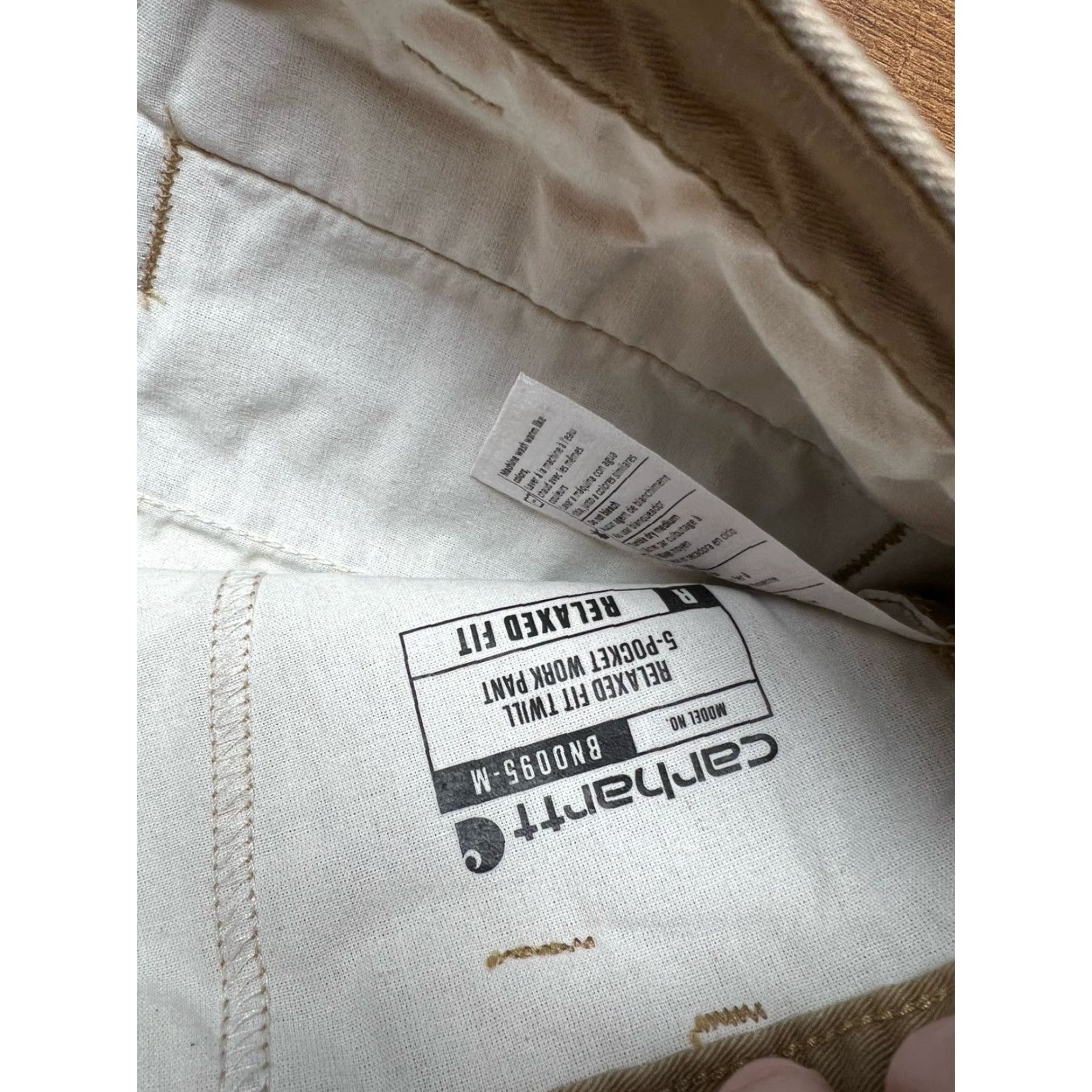 Carhartt VINTAGE Carhartt Relaxed Fit Cotton Pants 44X32 Dark Khaki Twill 5-Pocket Mens Pants Size US 44 / EU 60 - 6 Thumbnail