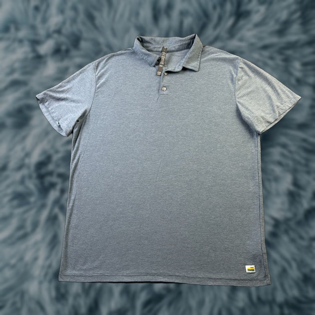 Vuori Vuori Polo Shirt Mens Large Blue Heather Strato Tech Dreamknit Size US XL / EU 56 / 4 - 1 Thumbnail