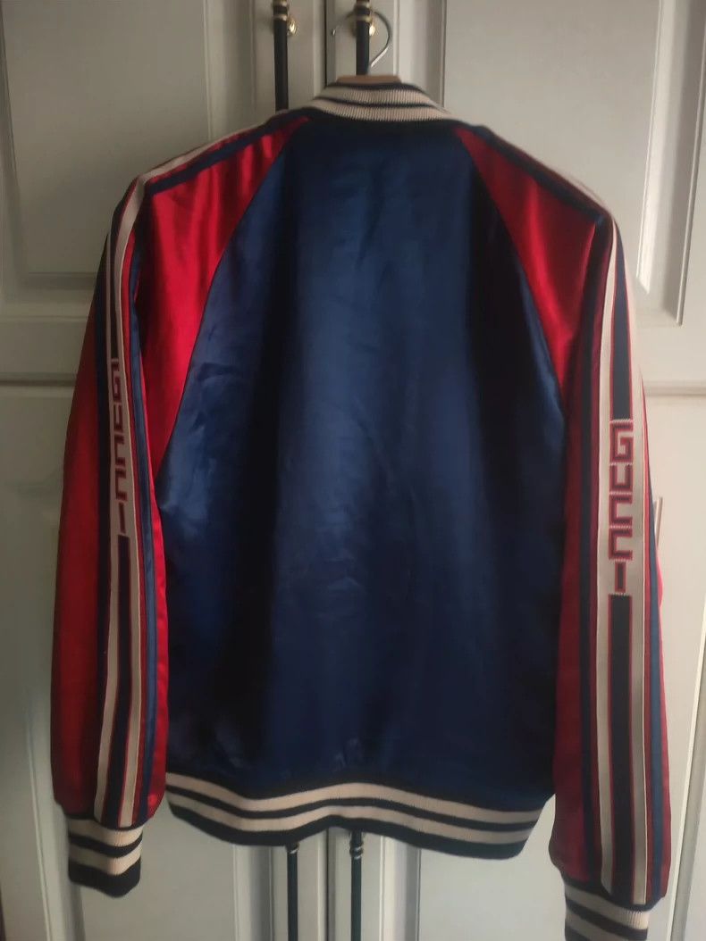 Gucci Gucci Red and blue silk side logo double-sided jacket 2503- Size US M / EU 48-50 / 2 - 2 Thumbnail