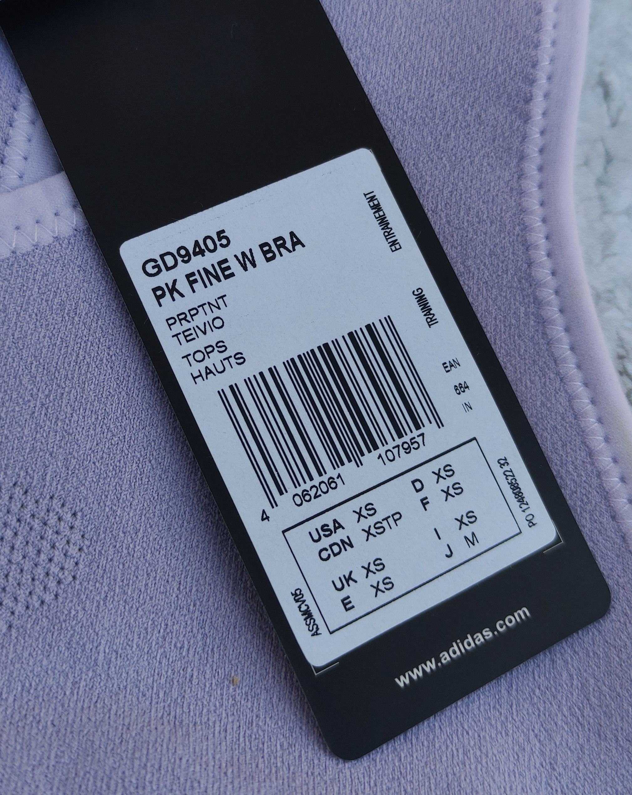 Adidas adidas Primeknit Fine Bra Purple GD9405 SIZE XS Size XS / US 0-2 / IT 36-38 - 4 Thumbnail