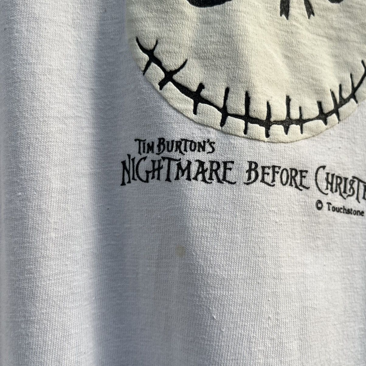 Vintage Thrashed 90s Tim Burtons Nightmare Before Christmas Movie Size US L / EU 52-54 / 3 - 5 Thumbnail