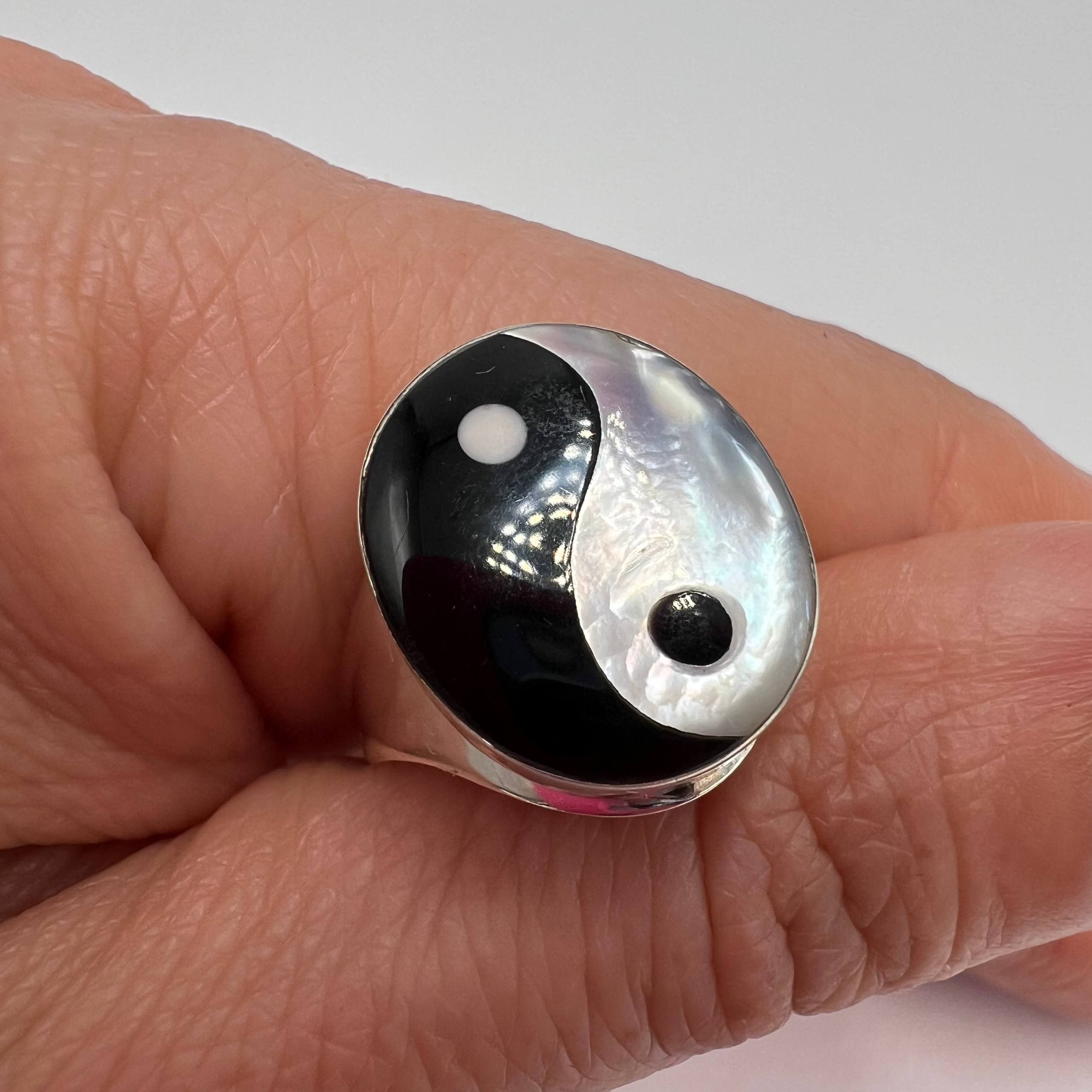 Sterling Silver Sterling Silver 925 Yin Yang Ring Size ONE SIZE - 6 Thumbnail