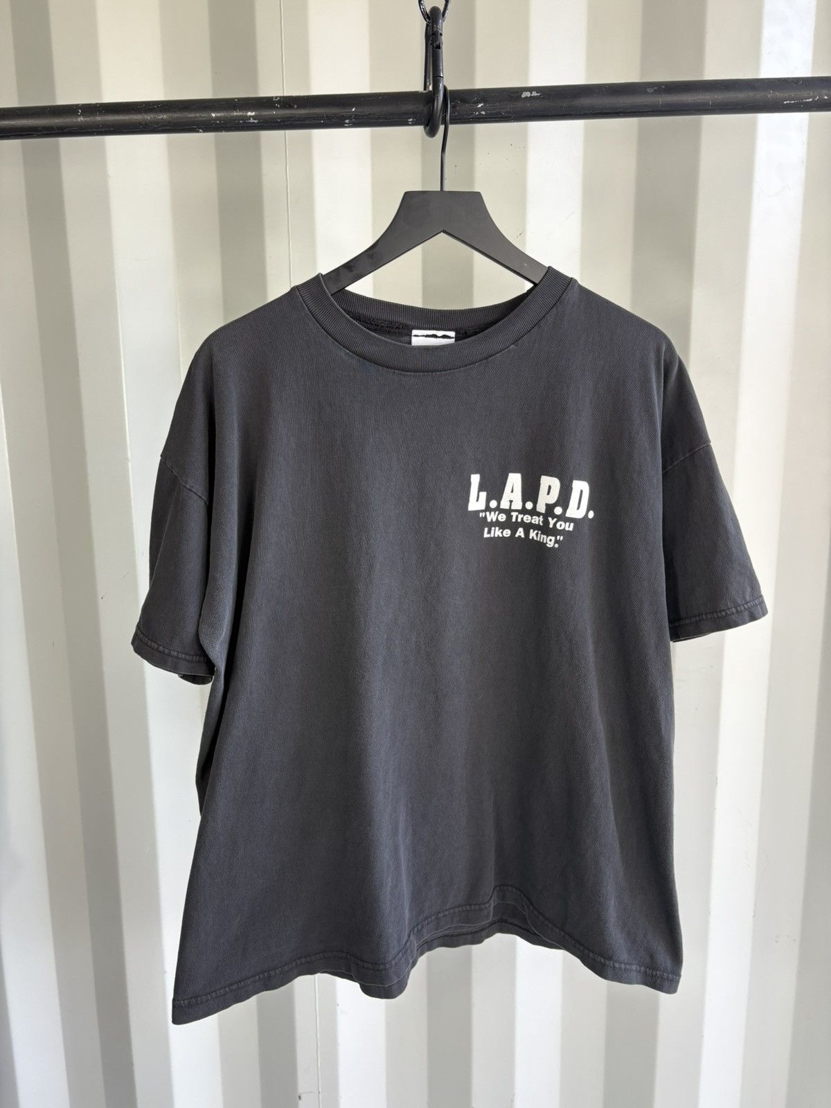 Vintage Thrashed LAPD Treat King Faded Distressed Shirt ERD GRUNGE Size US XL / EU 56 / 4 - 2 Thumbnail