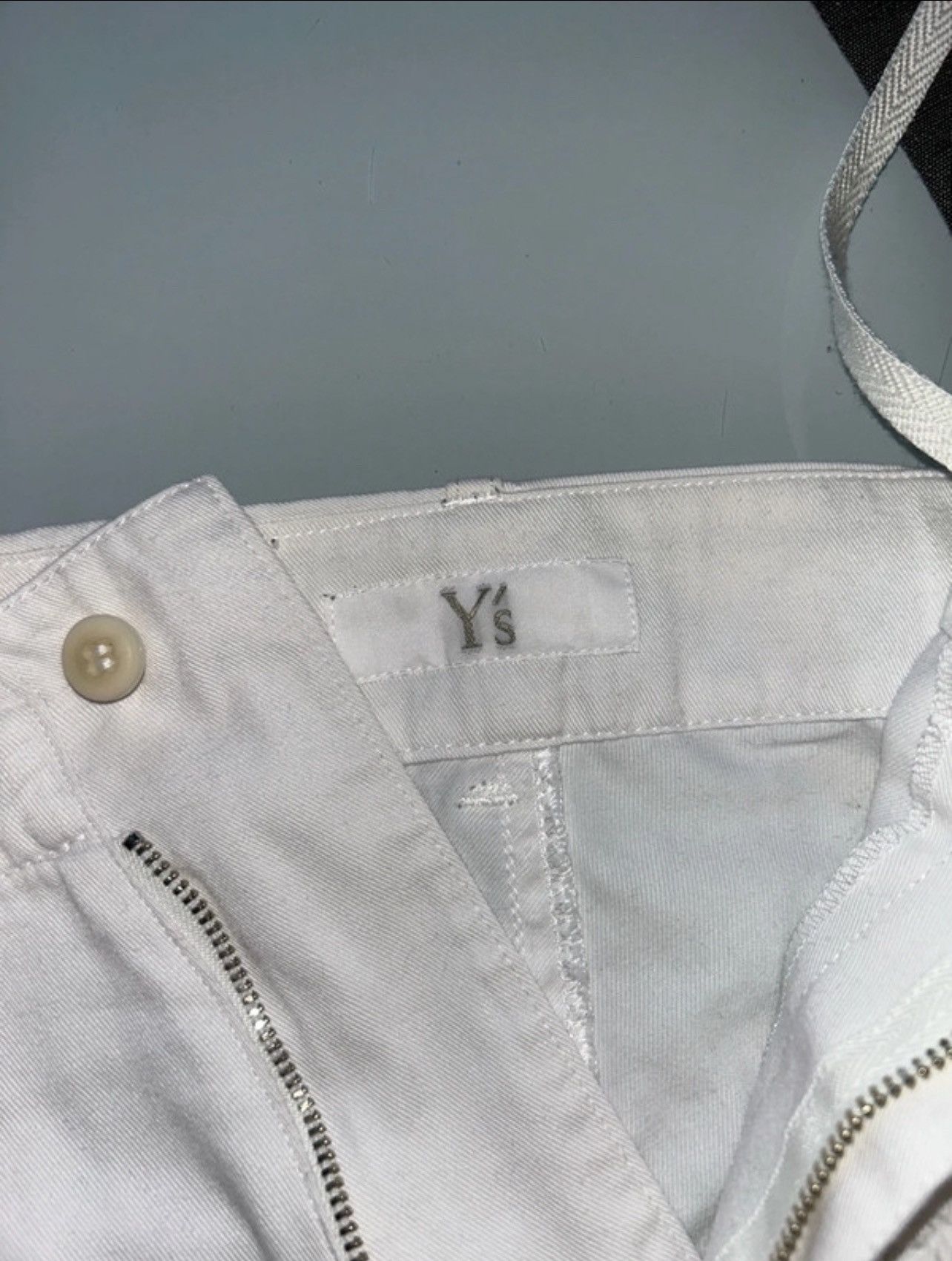 Y's Y’s by Yohji Yamamoto White Textured Cotton Pants Size 27" / US 4 / IT 40 - 3 Thumbnail