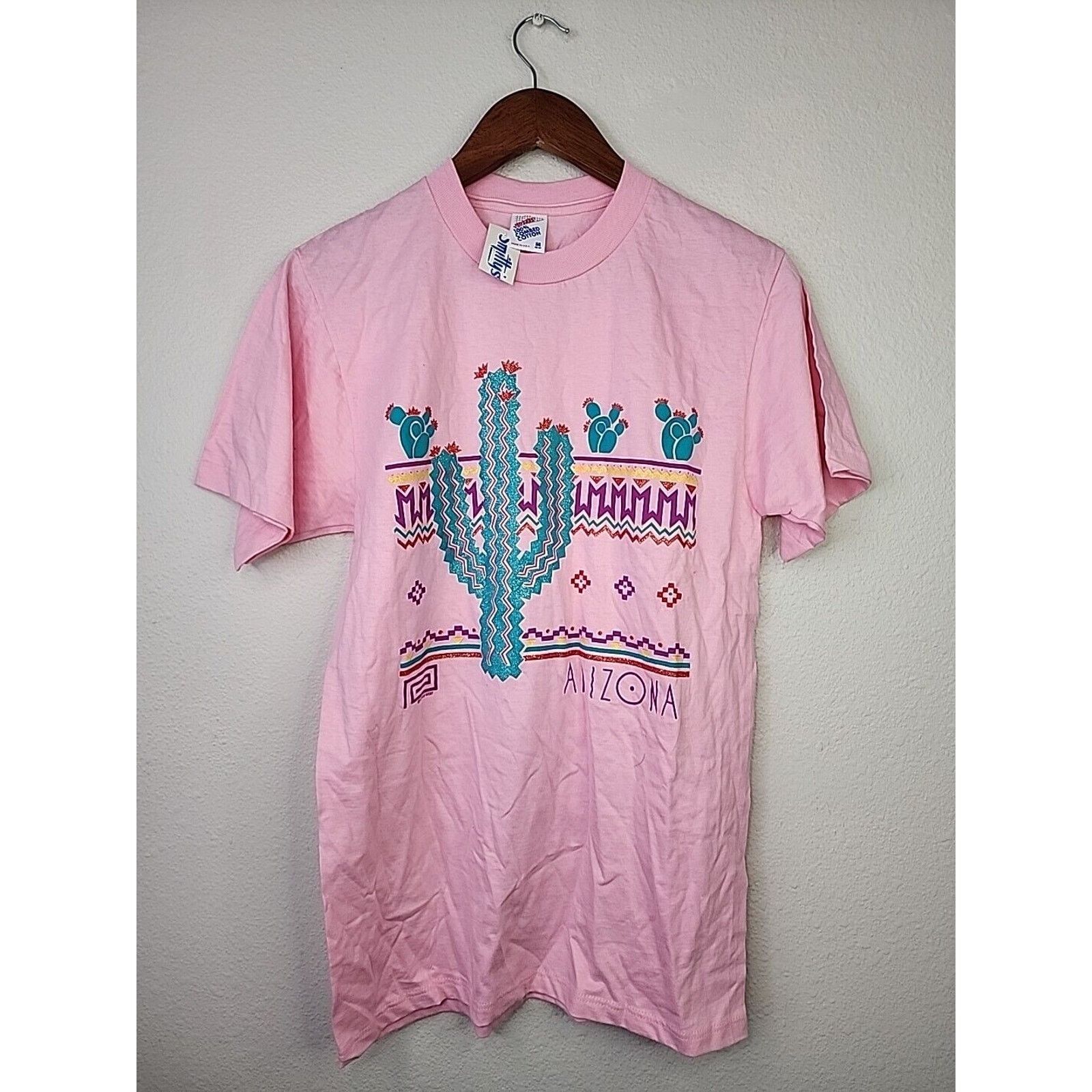 Jerzees Vintage Arizona Desert Shirt Jerzees AZ Pink Tee VTG 90s M Size US L / EU 52-54 / 3 - 1 Thumbnail