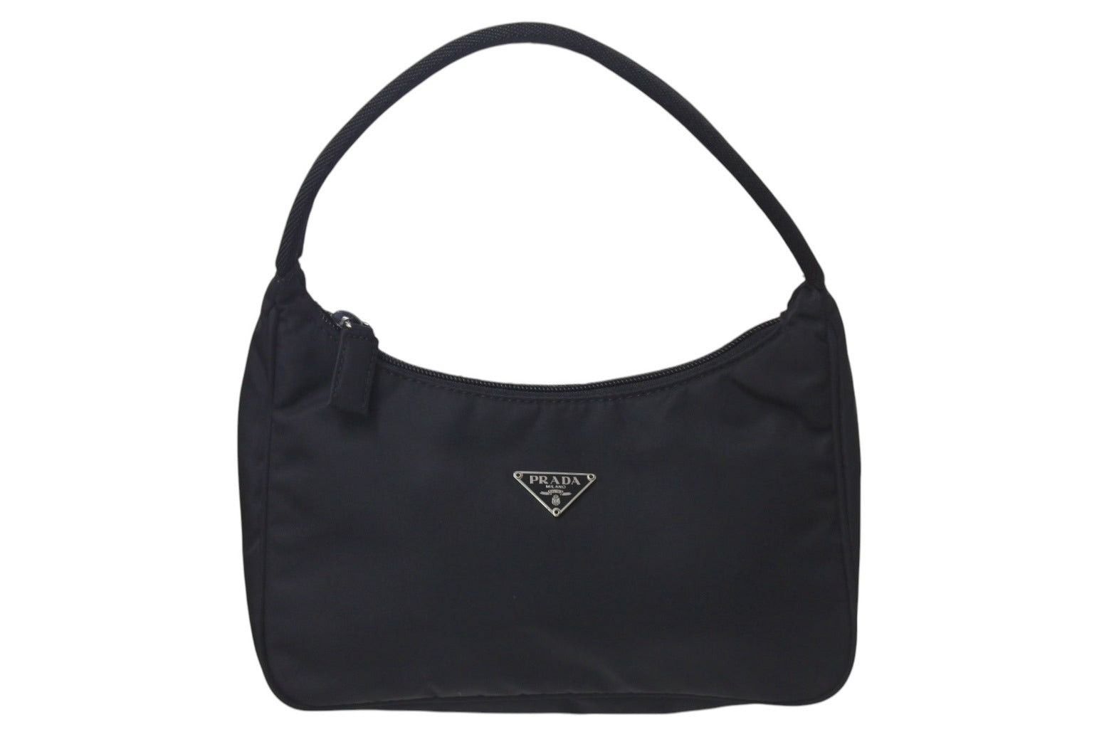PRADA Triangle Logo Hobo Shoulder Bag