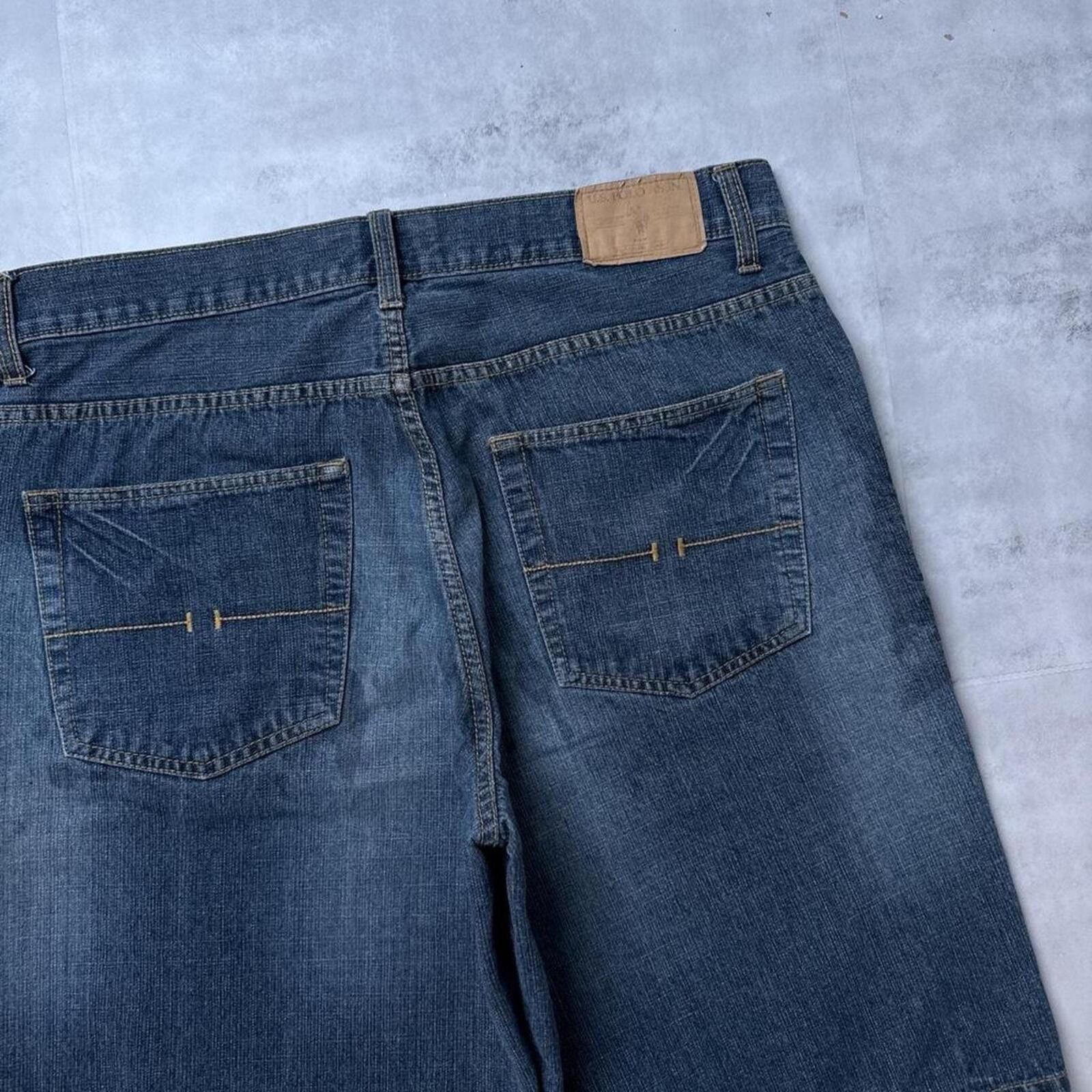 True Religion Y2K U.S. Polo Assn 00s Baggy Denim Shorts Size US 32 / EU 48 - 5 Thumbnail
