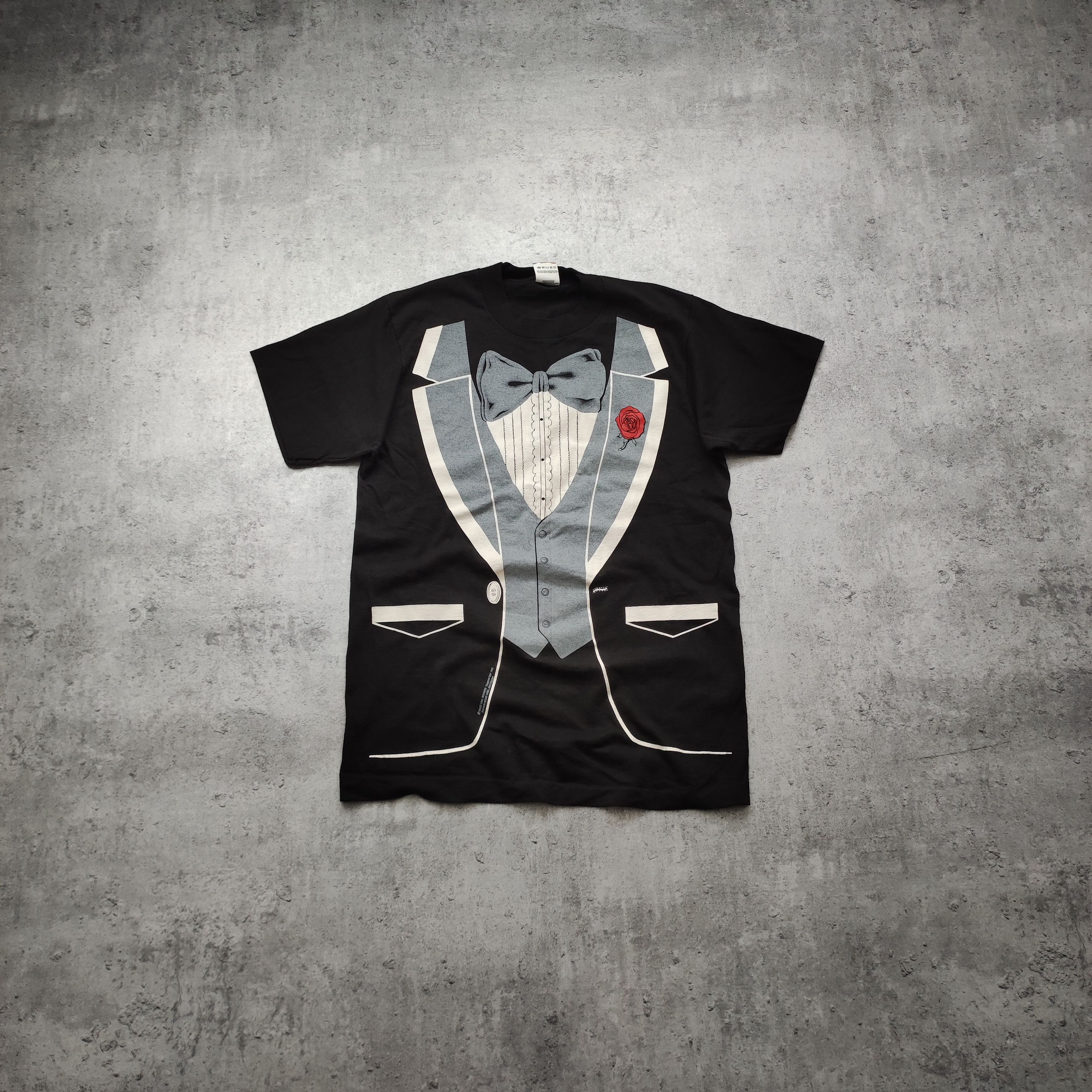Vintage Vintage RARE Fotl 80s Black Tuxedo Promo Tee Size US M / EU 48-50 / 2 - 1 Thumbnail