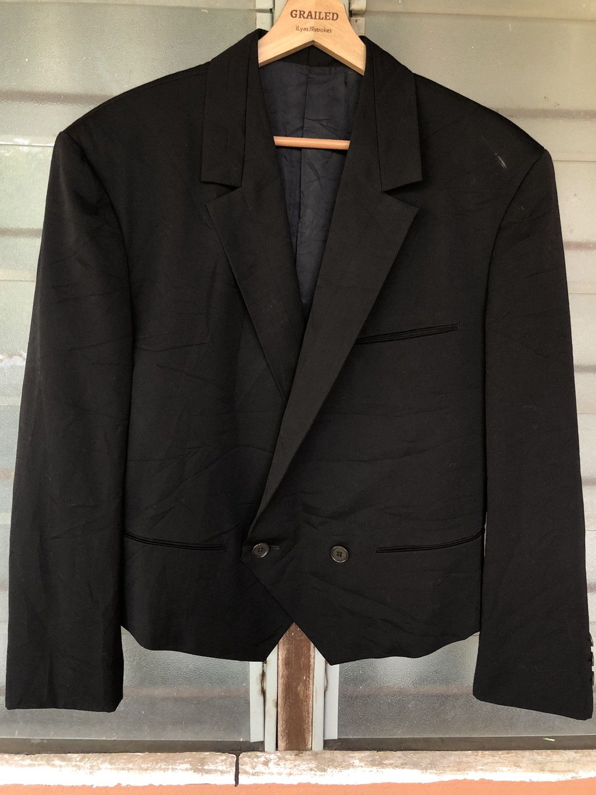 Issey Miyake Vintage Issey Miyake Men Double Breasted Blazer Black Size S Size US S / EU 44-46 / 1 - 4 Thumbnail