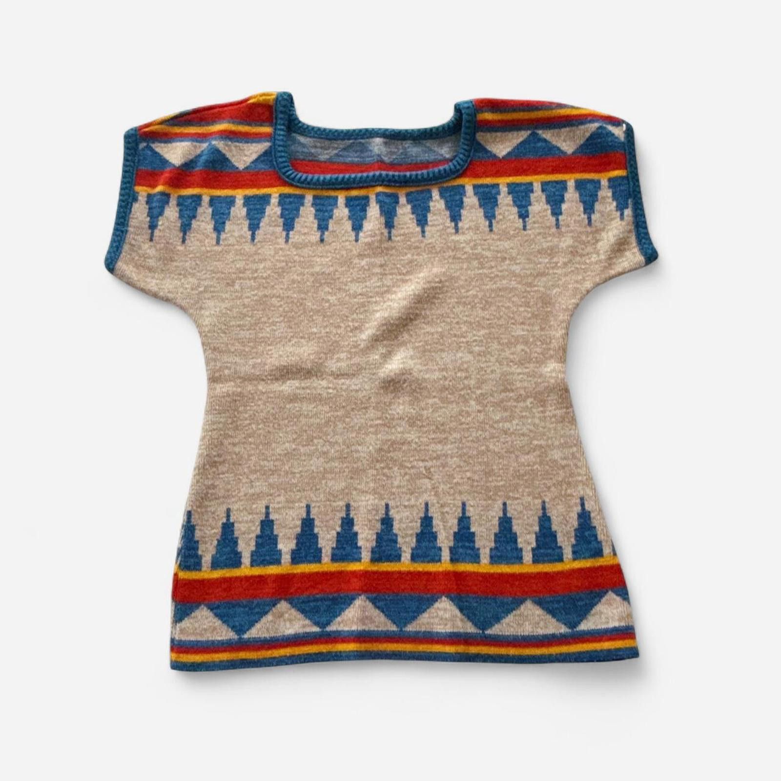 Other 60s 70s Vintage Fair Isle Knit Sweater, Women’s M Size M / US 6-8 / IT 42-44 - 1 Thumbnail