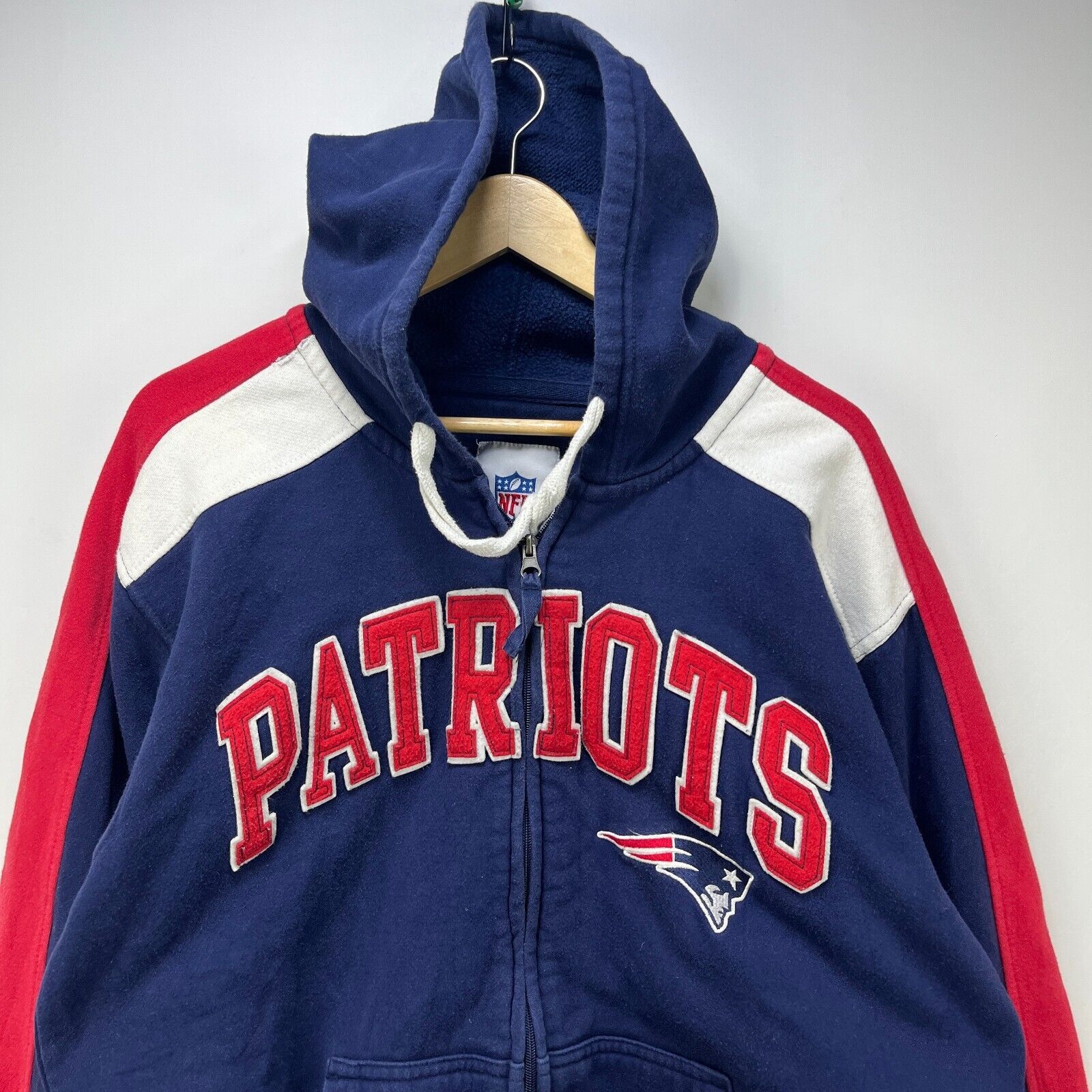 NFL × Vintage Vintage Y2K NFL New England Patriots Zip Up Hoodie Large Size US L / EU 52-54 / 3 - 2 Thumbnail