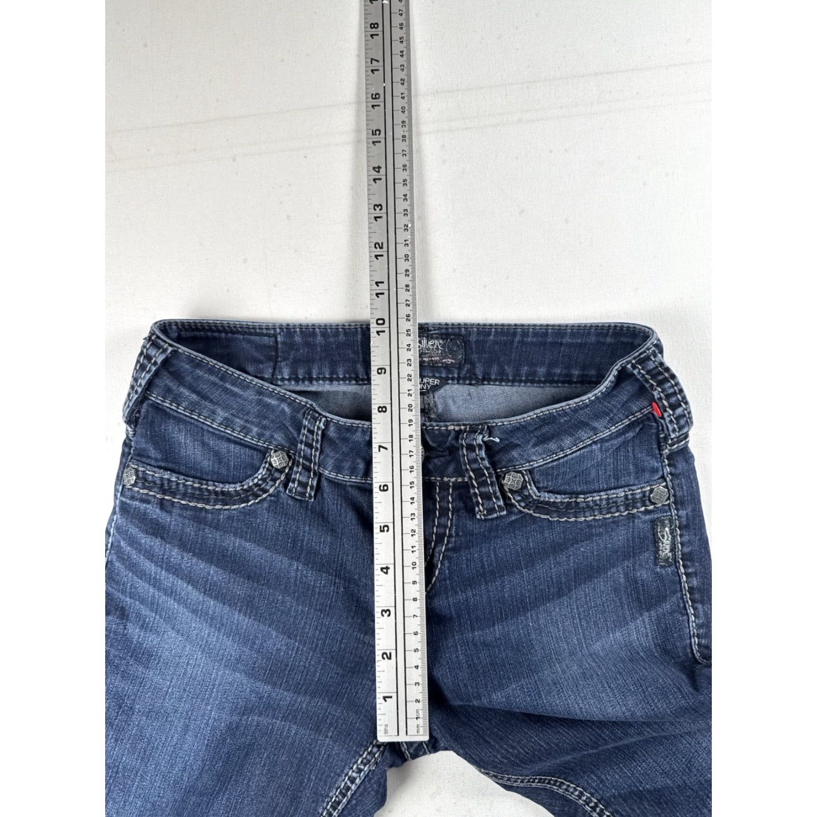 Silver Jeans Co. Silver Jeans Co. Suki Super Skinny Jeans Womens 26x31 Dark Wash Size 26" / US 2 / IT 38 - 7 Thumbnail