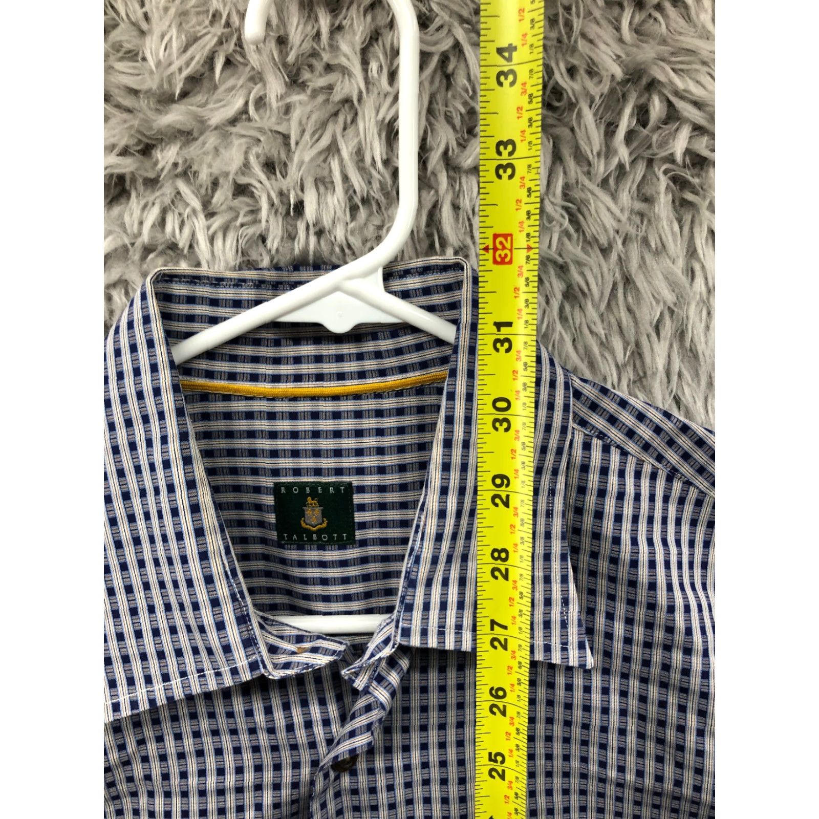 Robert Talbott Robert Talbott Shirt L Mens Blue Plaid Long Sleeve Button-Down Collar Shirt Size US L / EU 52-54 / 3 - 6 Thumbnail