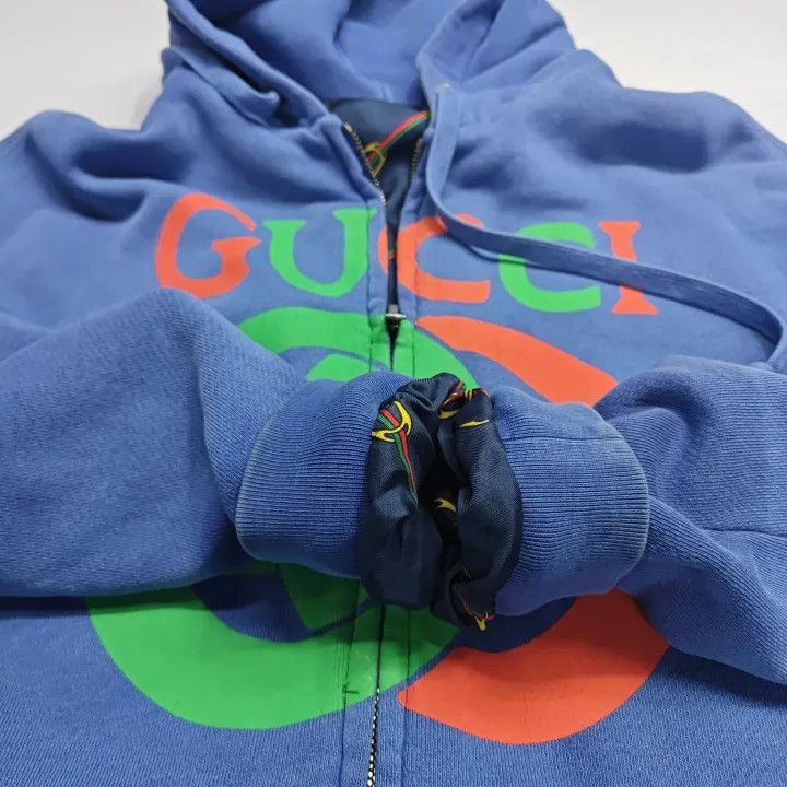 Gucci Gucci Gucci SS23 Striped Letter Print Zip Hoodie -2506 Size US XS / EU 42 / 0 - 3 Thumbnail