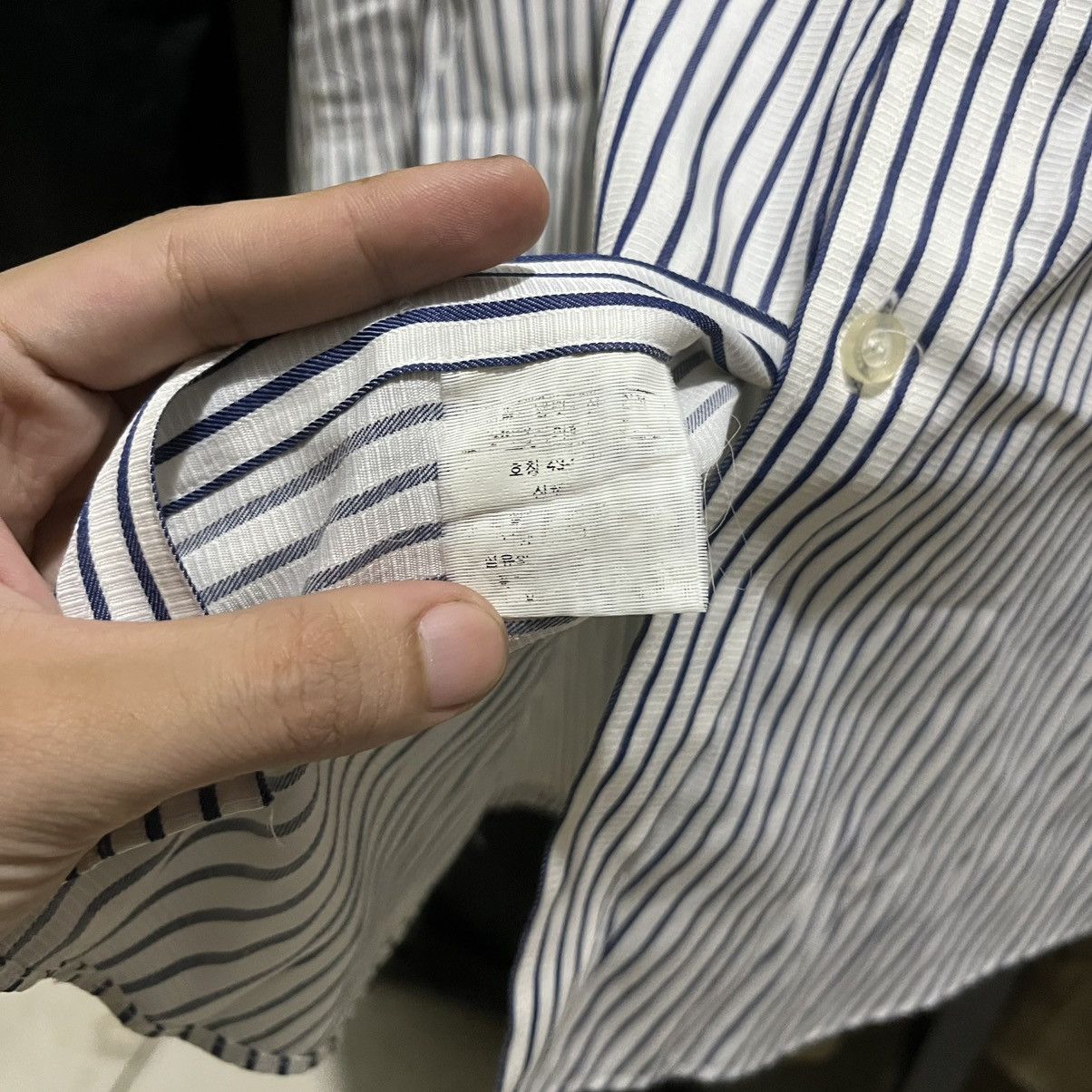 Balenciaga Vintage Balenciaga Striped Button Long Sleeve Shirt Size US L / EU 52-54 / 3 - 8 Thumbnail