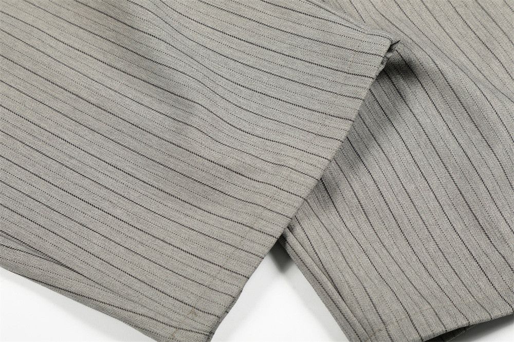 Japanese Brand American retro cleanfit loose striped curved pants Size US 32 / EU 48 - 5 Thumbnail