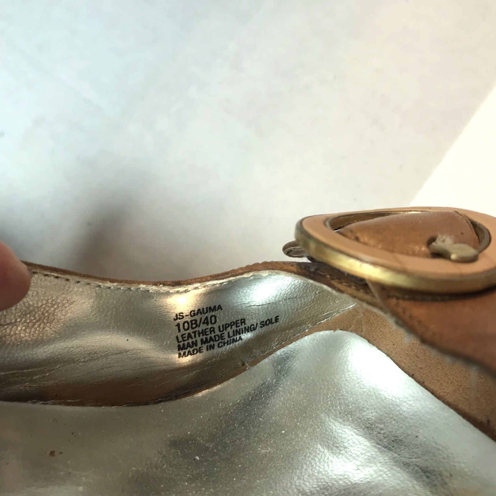 Jessica Simpson Jessica Simpson Gauma Brown Leather Slingback Wedge Slides Womens Size 10B 5in Ultra High Size US 10 / IT 40 - 6 Thumbnail