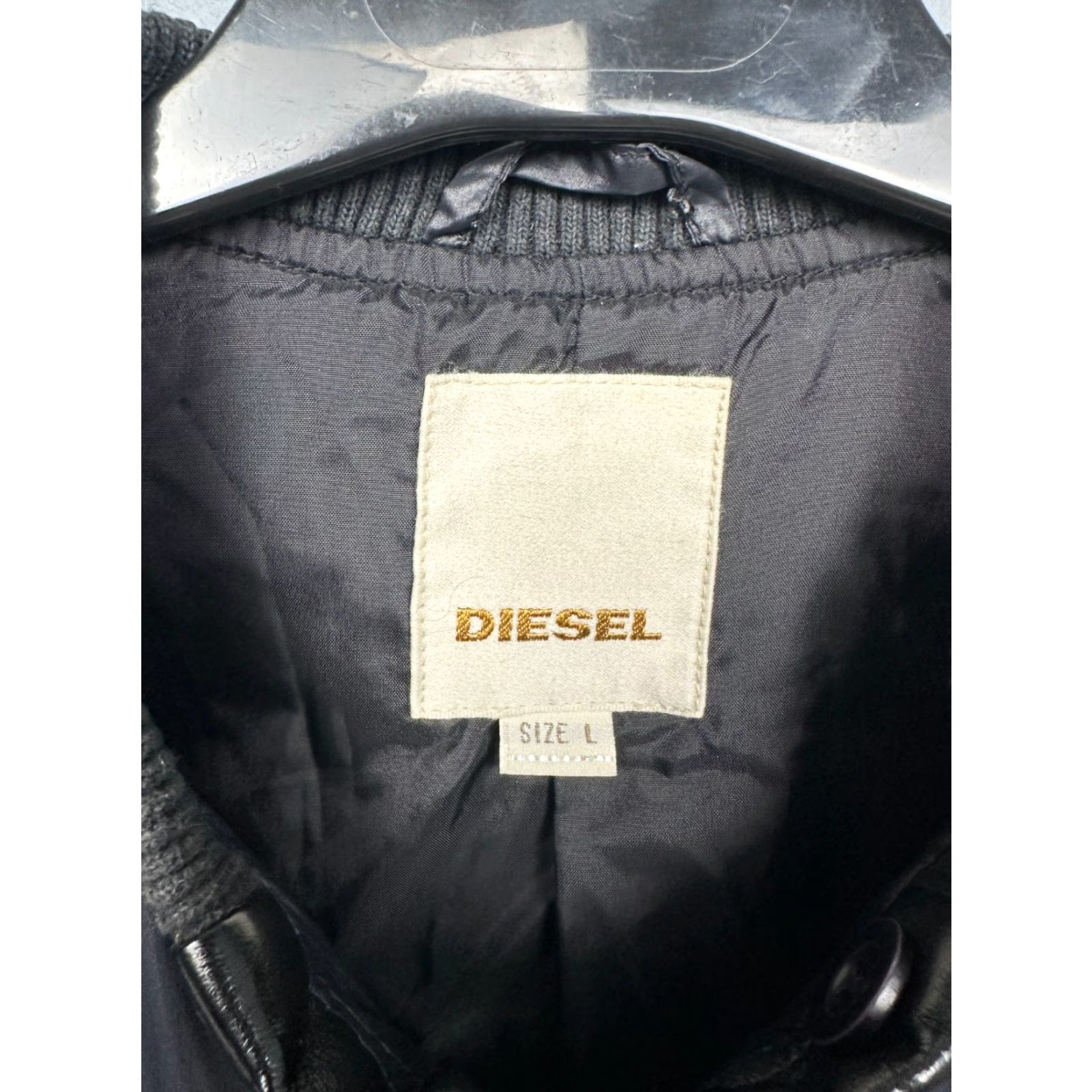 Diesel Diesel Jacket Mens Nylon Vintage L Black Logo Windbreaker Size US L / EU 52-54 / 3 - 6 Thumbnail