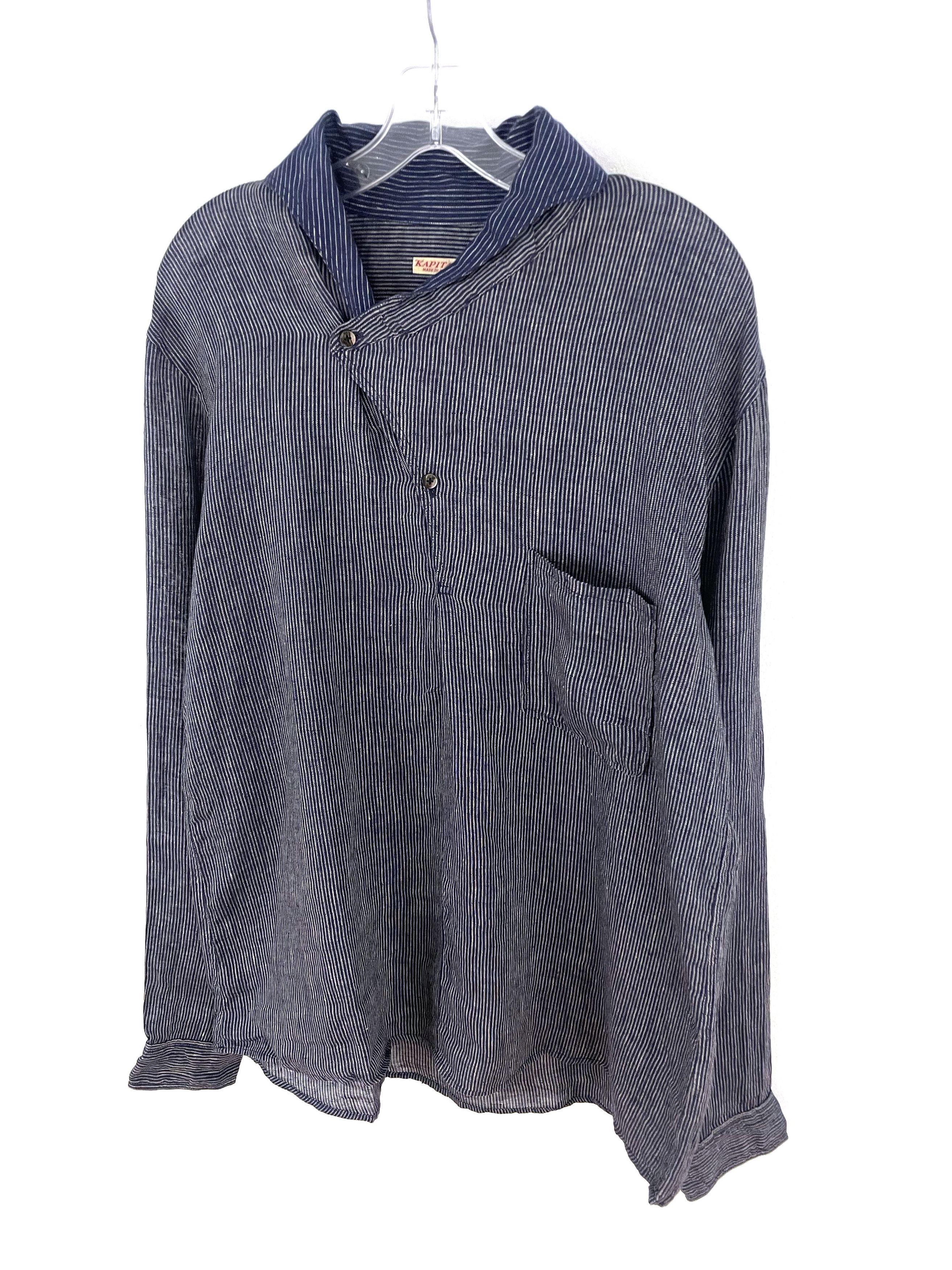 Kapital Striped Linen Buttonup Size US L / EU 52-54 / 3 - 2 Thumbnail
