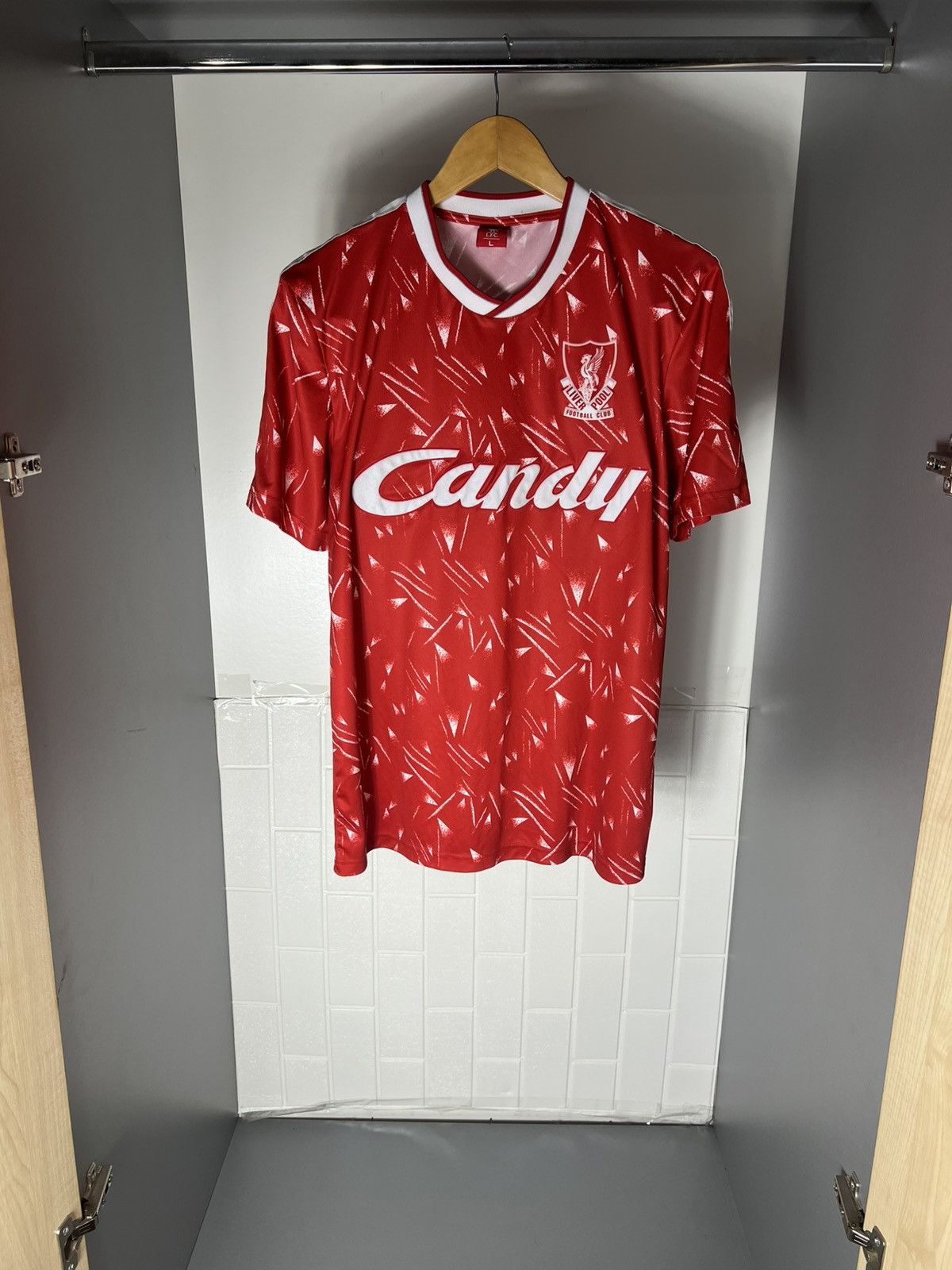 Vintage VERY RARE LIVERPOOL ENGLAND SOCCER JERSEY RETRO CANDY 90s Size US L / EU 52-54 / 3 - 2 Thumbnail