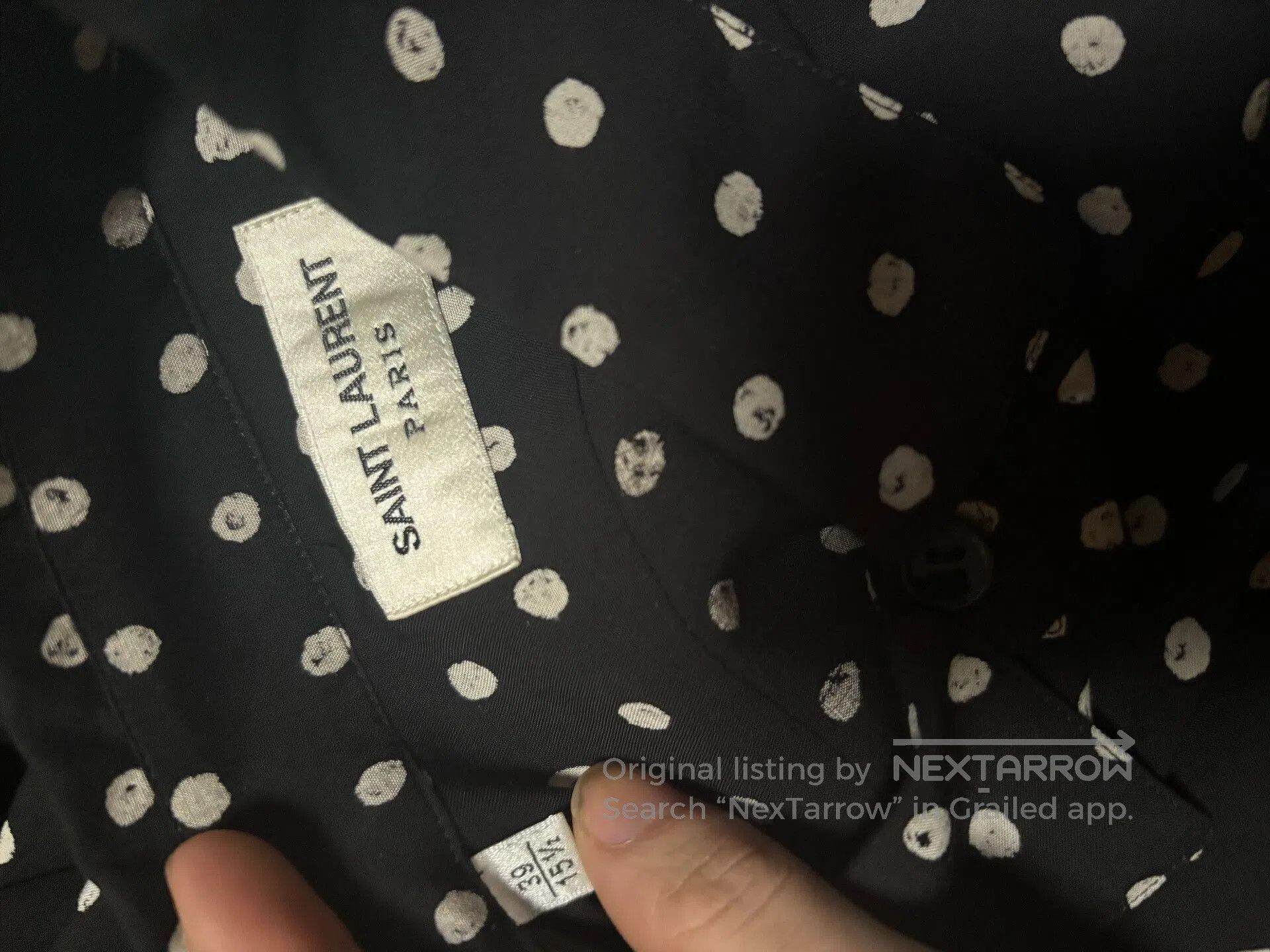 Saint Laurent Paris Saint Laurent 2017SS Polka Dot Shirt. Size US M / EU 48-50 / 2 - 4 Thumbnail
