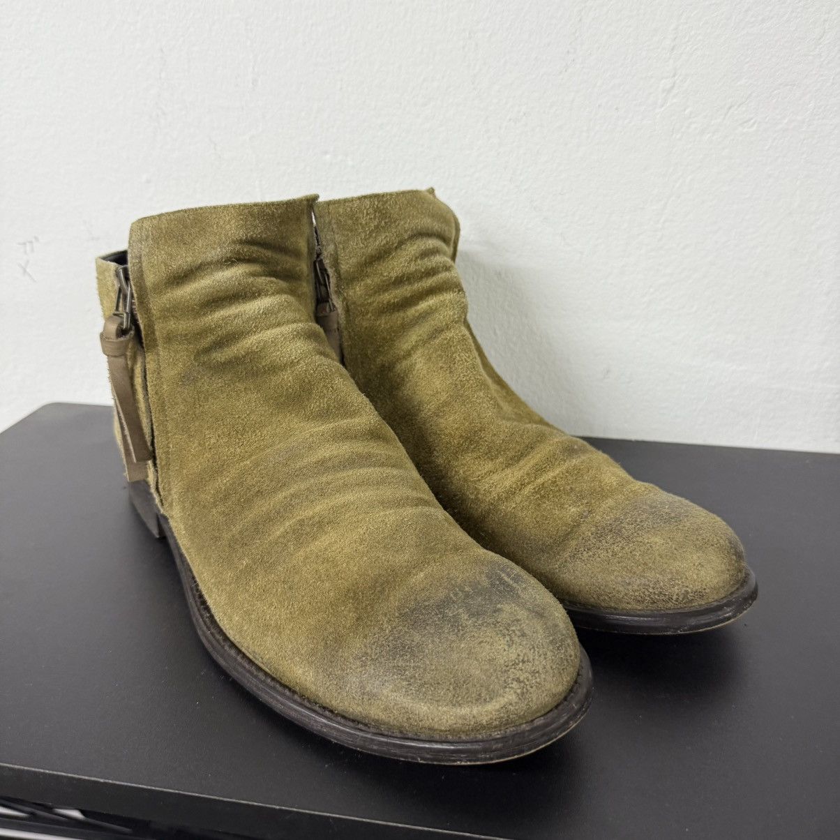 Hedi Slimane Argis Hedi Style Suede Zipper Boot Chelsea Size US 8 / EU 41 - 2 Thumbnail