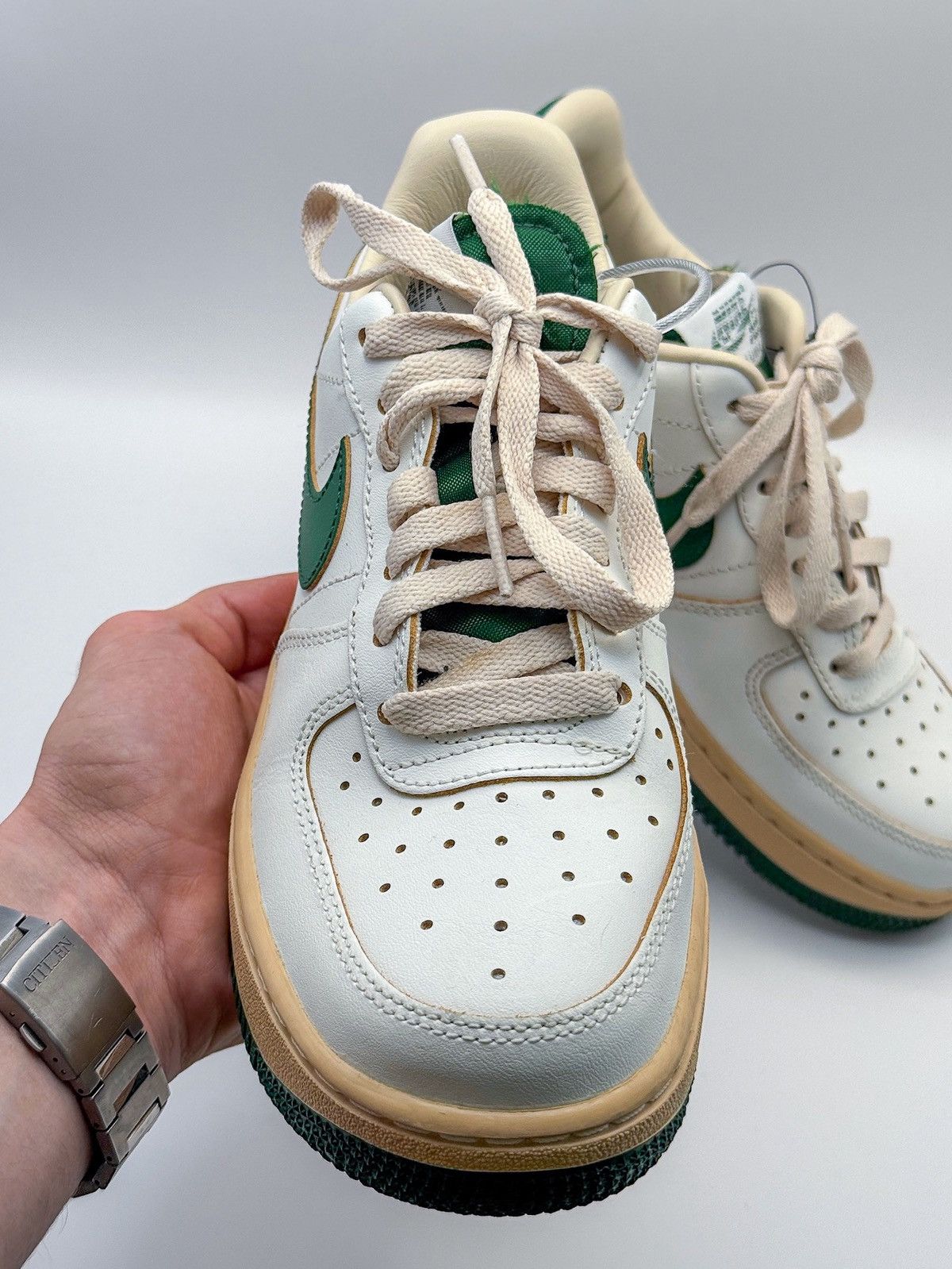 Nike Nike Air Force 1 Low '07 Vintage "White Gorge Green" Size US 6 / EU 39 - 3 Thumbnail