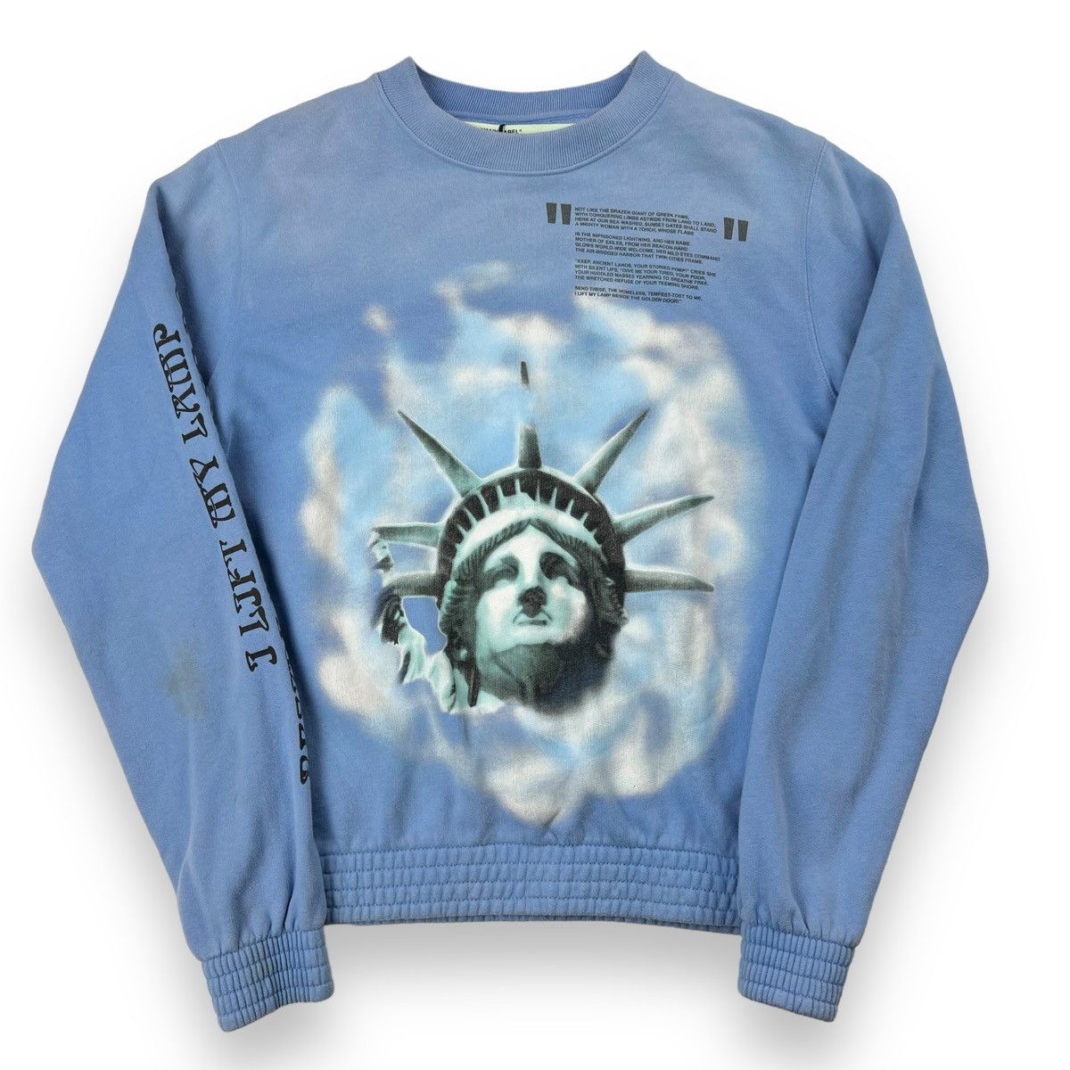 Off White Off White Statue Of Liberty Blue Sweatshirt Grailed