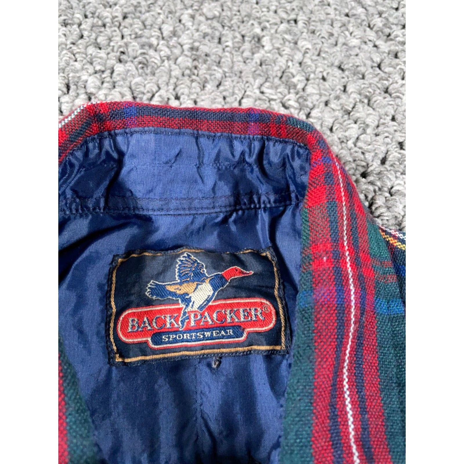 Vintage VTG 80s Grunge Flannel Shirt Men XL Red Blue Plaid Tartan Lightweight Backpacker Chest Pockets Casual Workwear Size US XL / EU 56 / 4 - 3 Thumbnail
