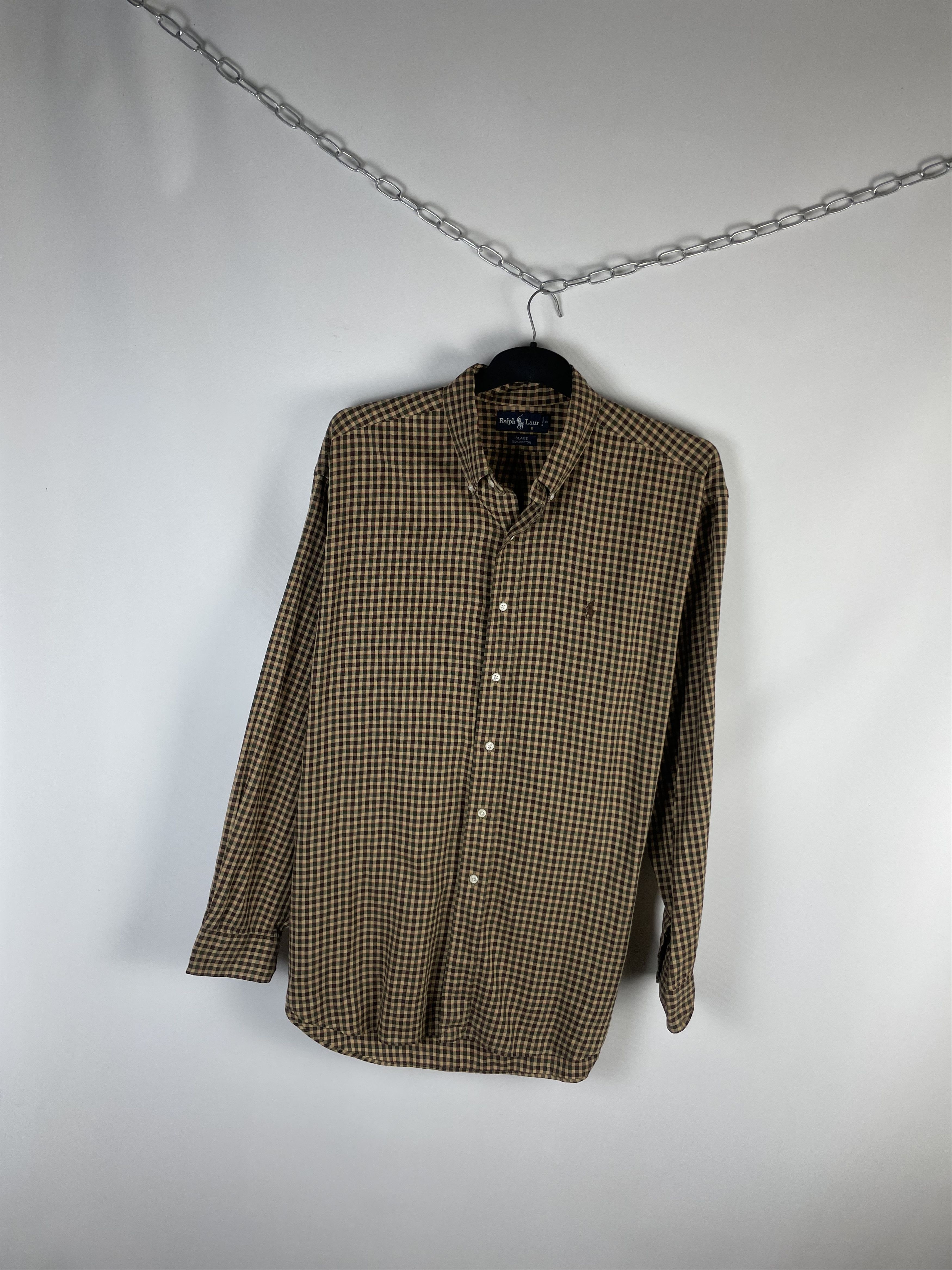 Flannel Flannel Polo Ralph Lauren Vintage Mens Shirt Size US XL / EU 56 / 4 - 2 Thumbnail