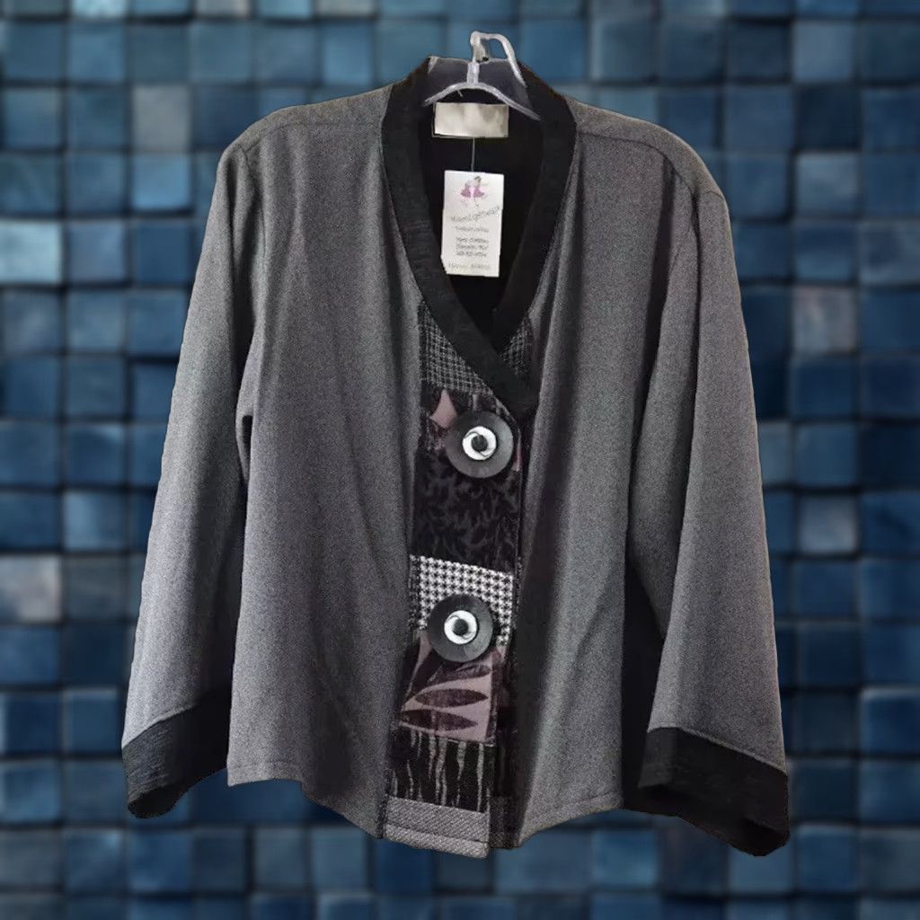 Vintage MaterialGirl Gray Floral Blazer Jacket Women's M Size NWT Size M / US 6-8 / IT 42-44 - 1 Thumbnail