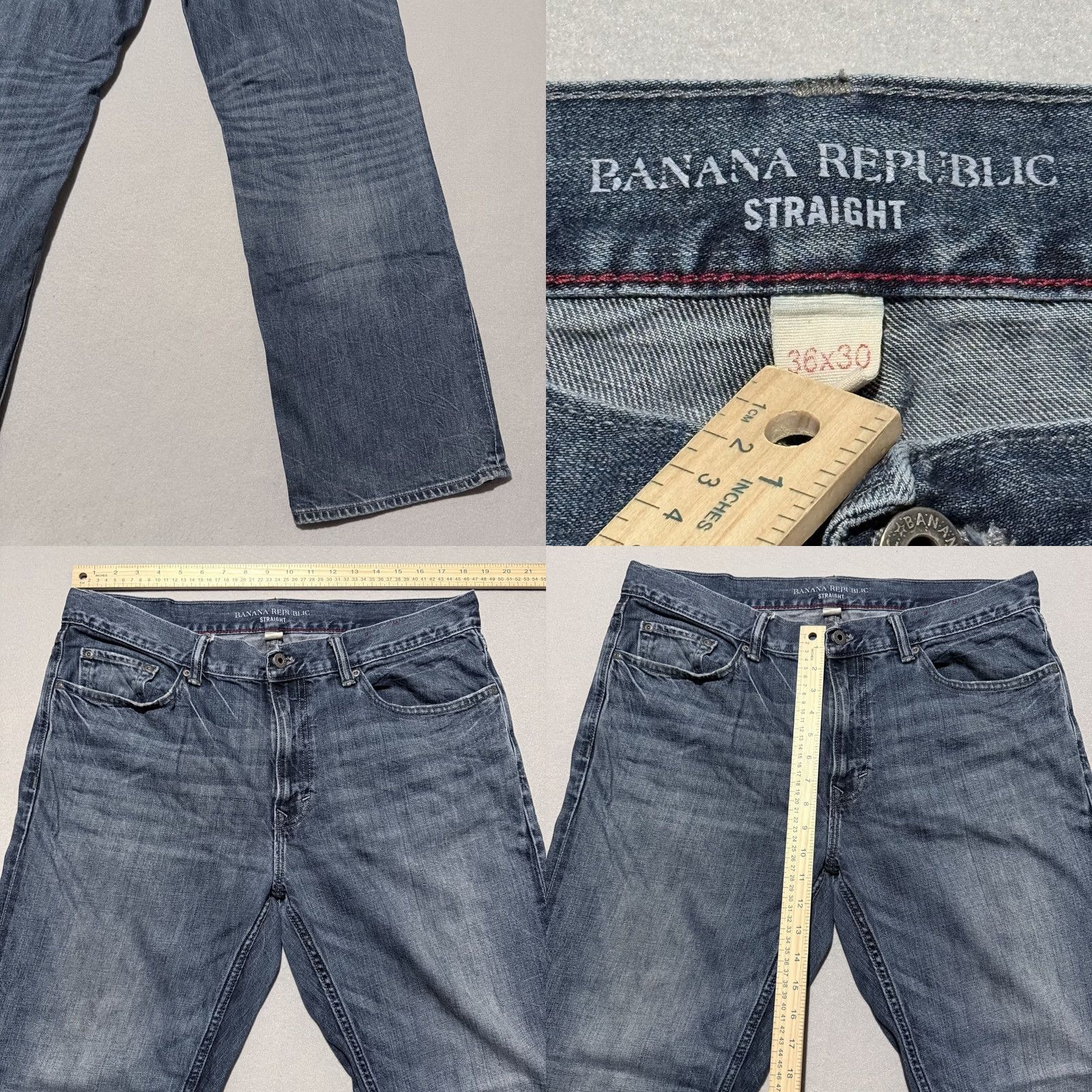 Banana Republic Banana Republic Jeans Men Blue Denim Mid Rise Classic Straight Hipster 36x30 Jeans Size US 36 / EU 52 - 8 Thumbnail