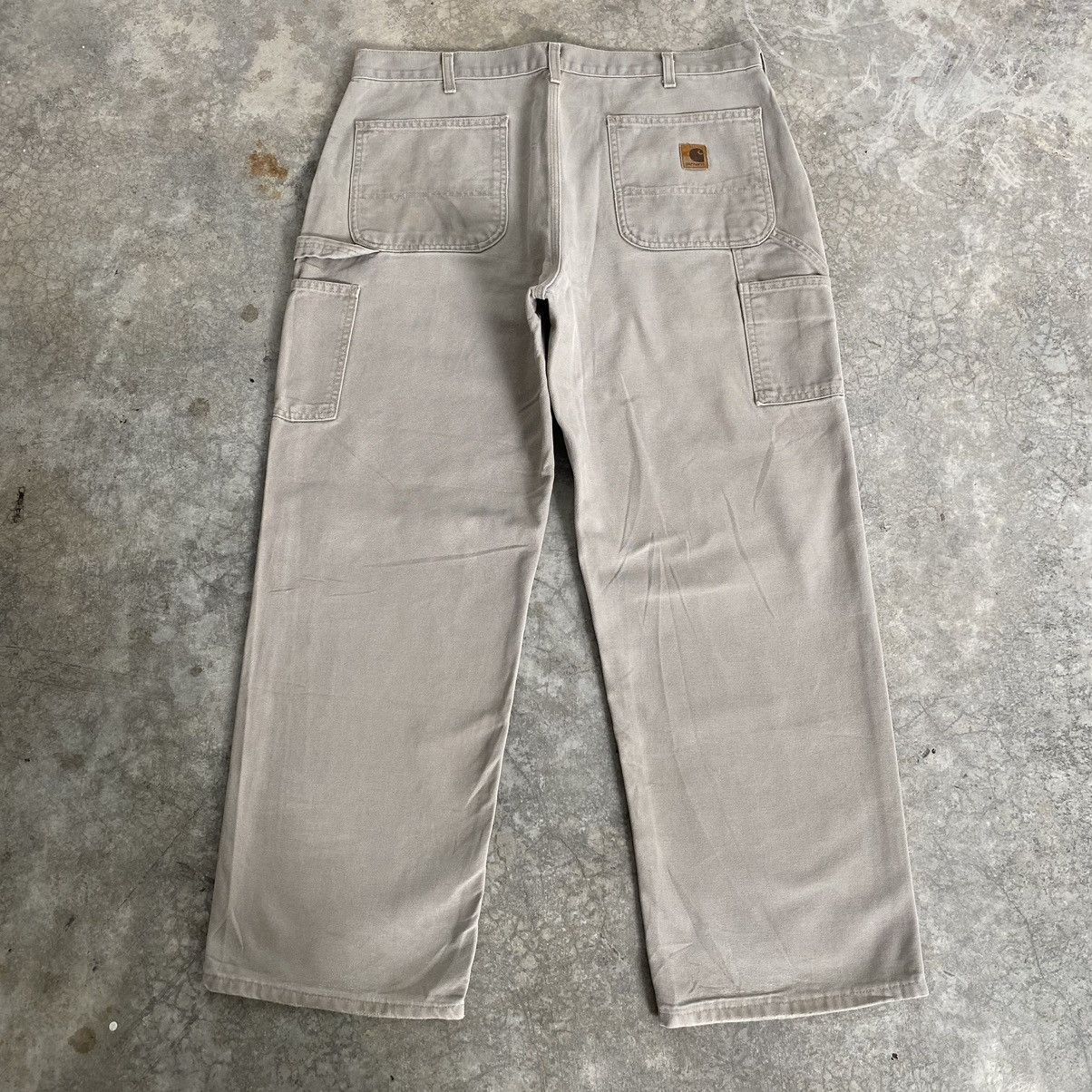 Carhartt Vintage Carhartt Desert Grey Carpenter Workwear Pants Size US 36 / EU 52 - 14 Thumbnail