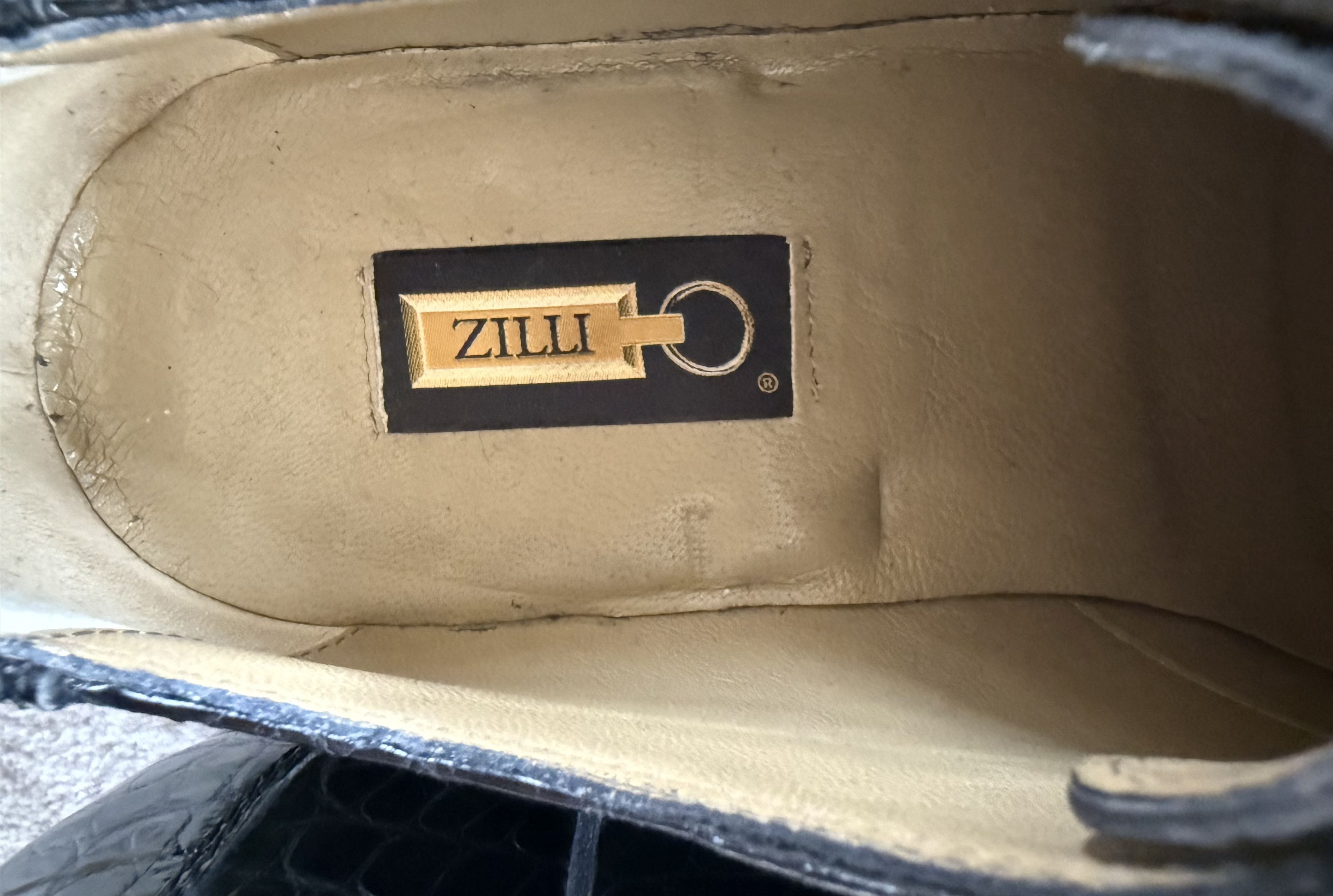 Zilli ZILLI Men's Crocodile Leather Derby Shoes Size US 7 / EU 40 - 8 Thumbnail