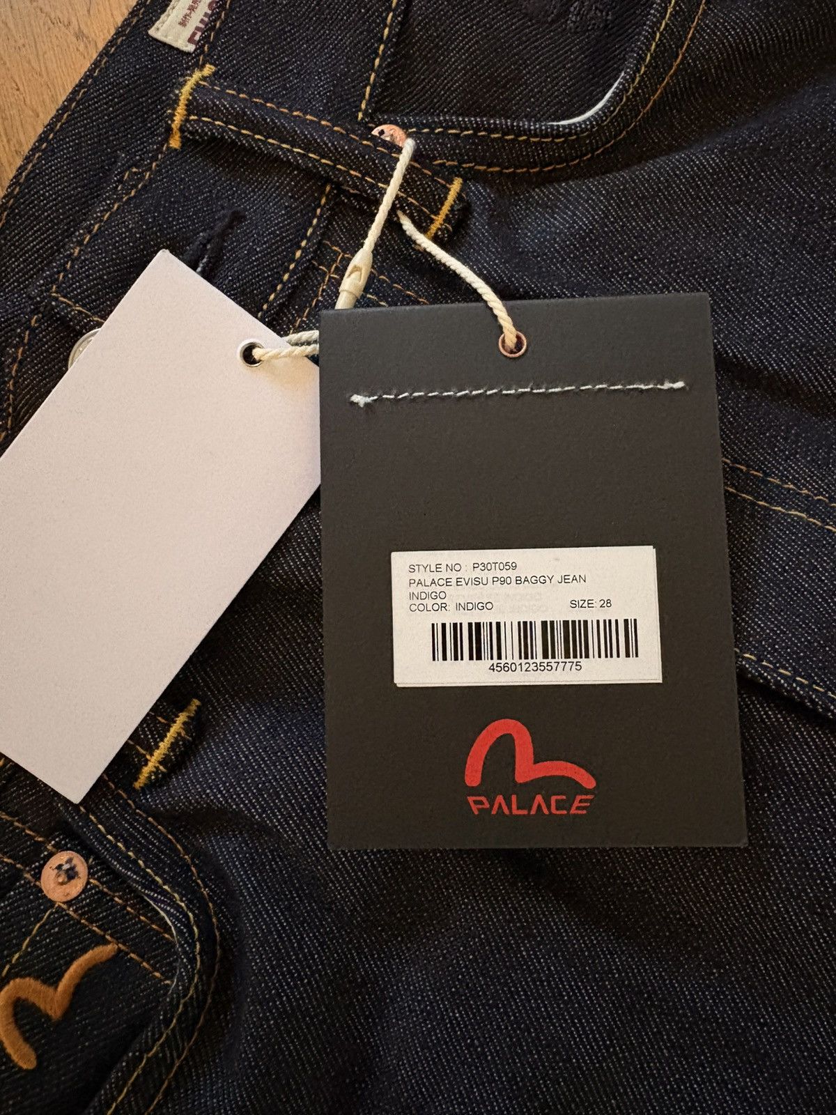 Evisu × Palace PALACE EVISU P90 BAGGY JEAN INDIGO Size US 28 / EU 44 - 4 Thumbnail