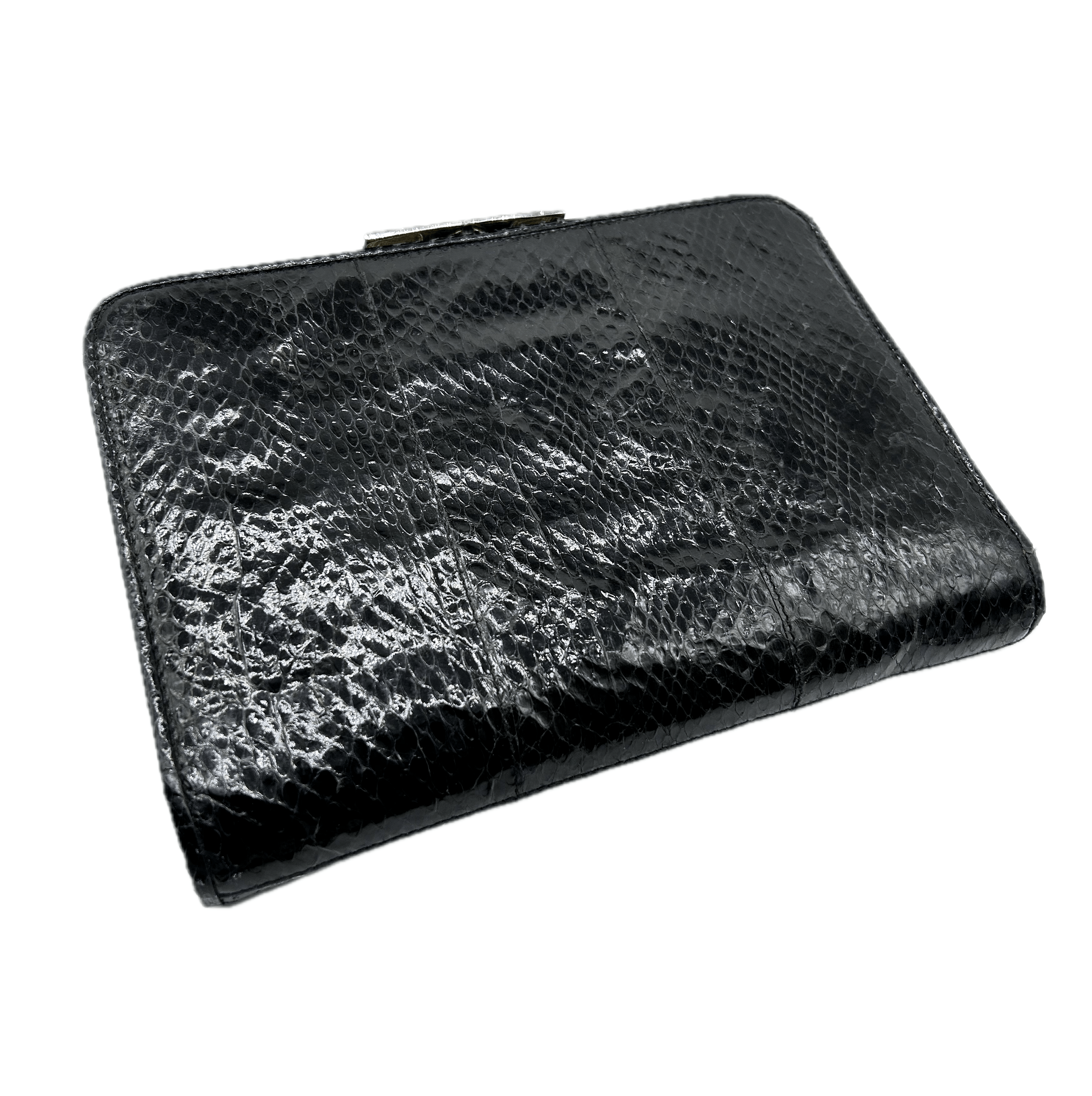 Vintage 1960's Black Snakeskin Evening Bag Size ONE SIZE - 2 Thumbnail