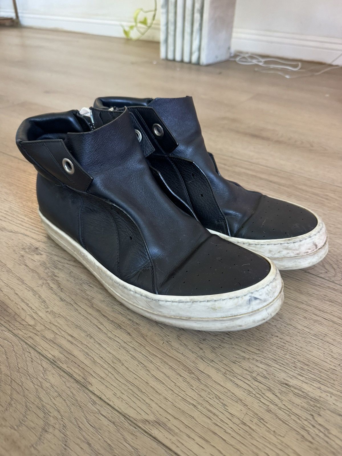 Rick Owens Leather Island Dunks Size US 10 / EU 43 - 3 Thumbnail