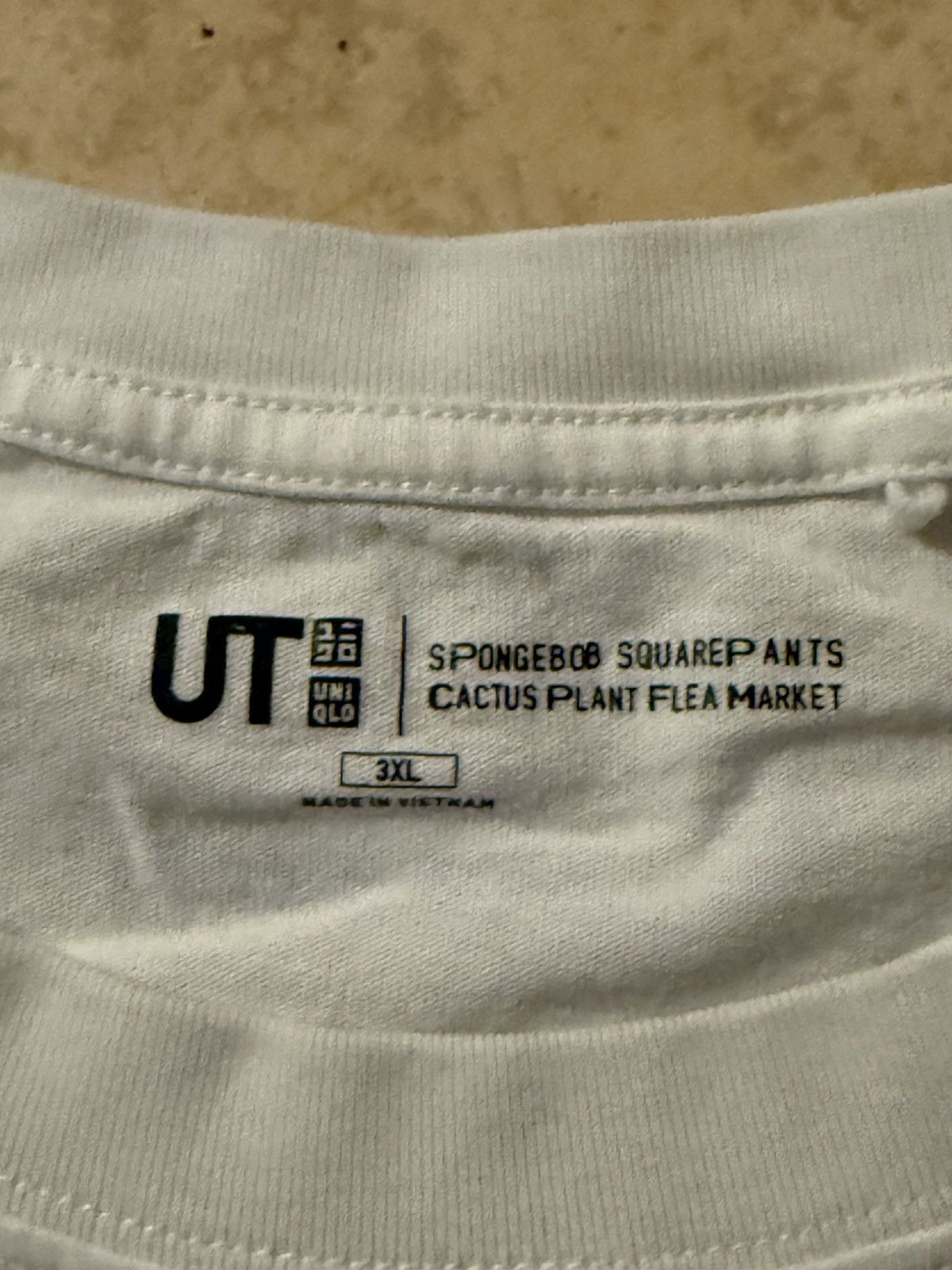 Cactus Plant Flea Market × Uniqlo Uniqlo x CPFM x SpongeBob T Shirt White Size US XXL / EU 58 / 5 - 3 Thumbnail