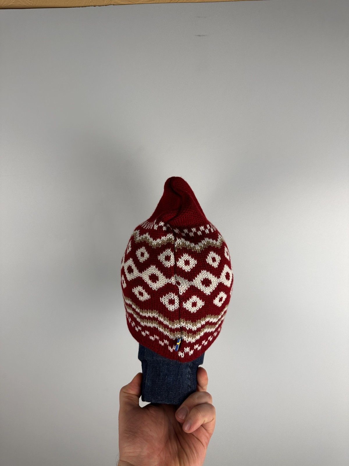 Fjallraven Fjällräven Tärnaby Hat Wool Unisex Red White One Size Size ONE SIZE - 3 Thumbnail