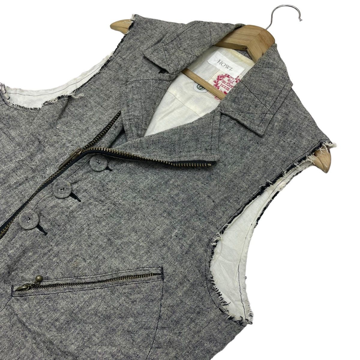 Japanese Brand 🗣️Japanese Brand Howl Distressed Punk Vest Jacket Sleeveless Size US M / EU 48-50 / 2 - 6 Thumbnail