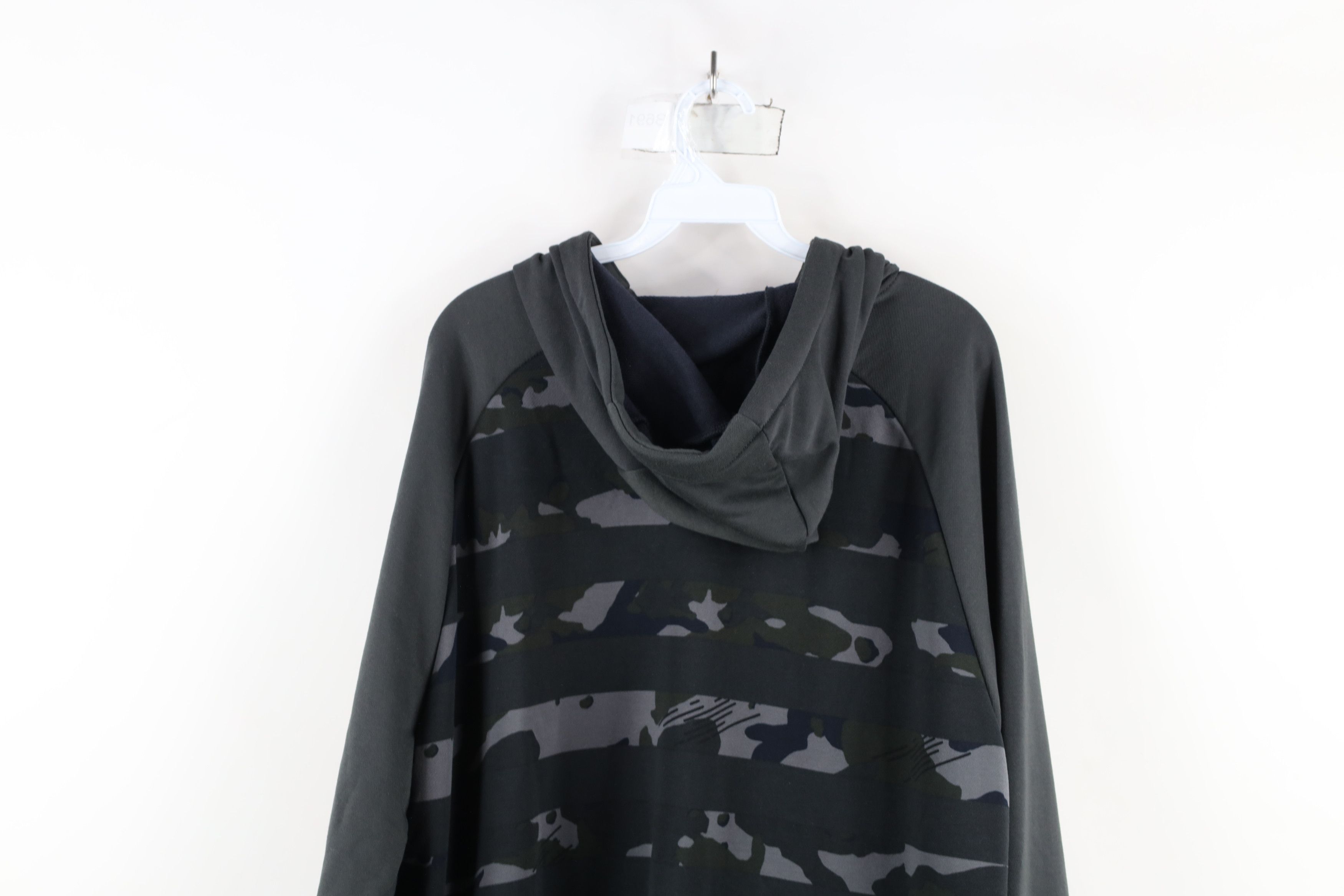 Nike × Vintage Vintage Y2K Nike Camouflage Knit Hoodie Sweatshirt Gray Size US XXL / EU 58 / 5 - 11 Thumbnail