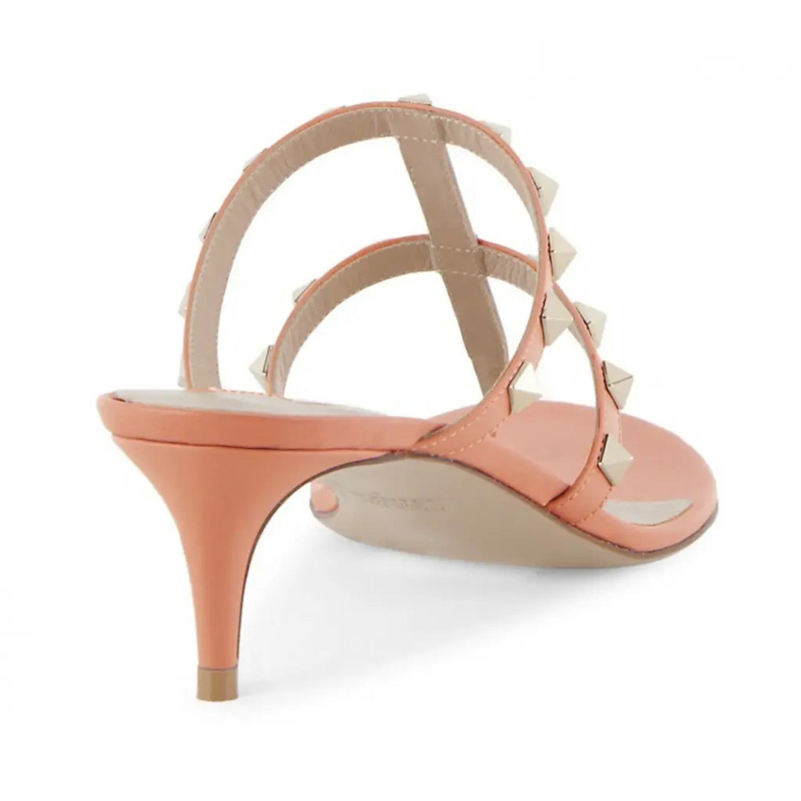 Valentino Valentino Rockstud 50 Orange Thong Backless Strap Sandal Size US 9.5 / IT 39.5 - 9 Thumbnail