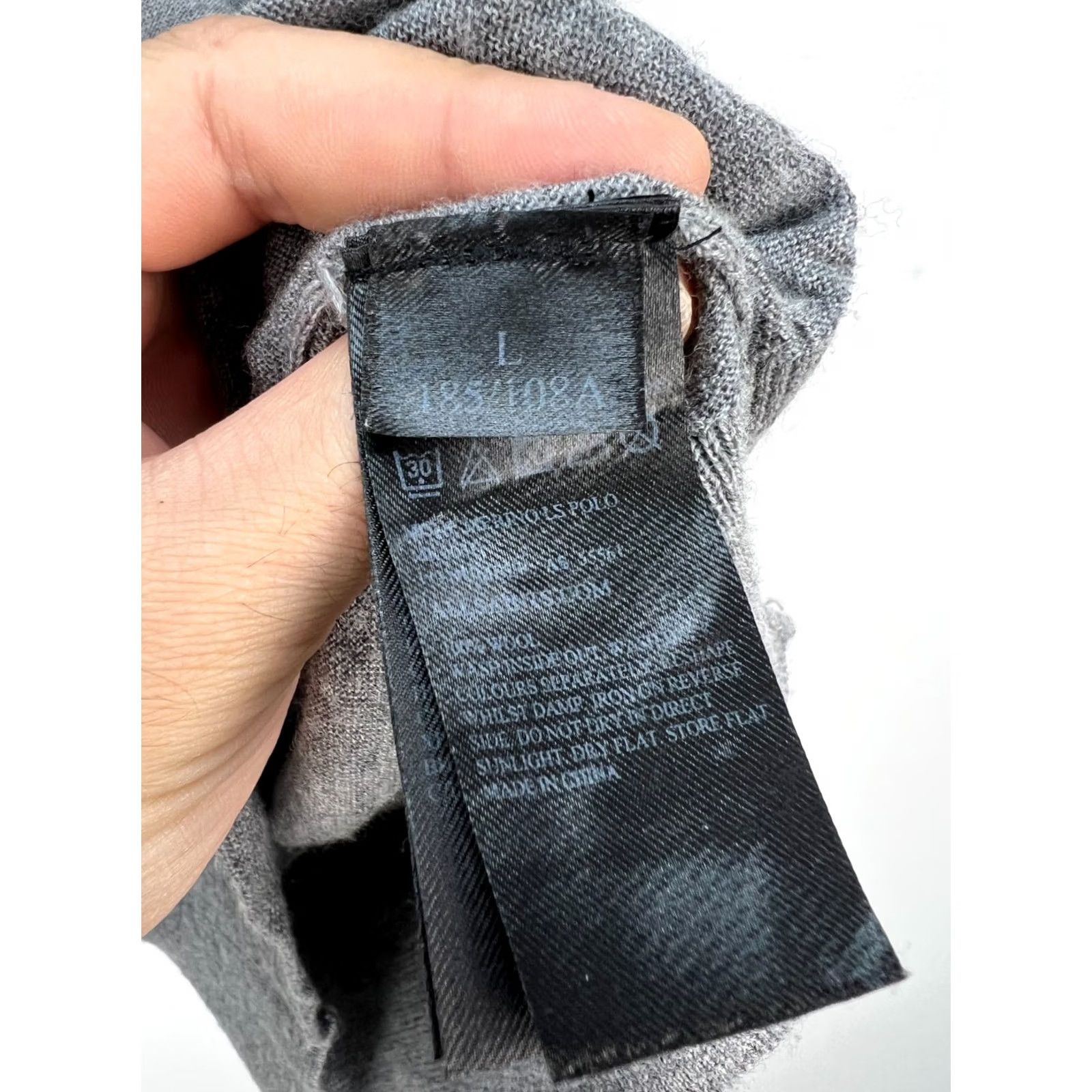 Allsaints AllSaints 100% Merino Mode LS Polo Shirt Pullover Gray Size L Mens Size US L / EU 52-54 / 3 - 4 Thumbnail