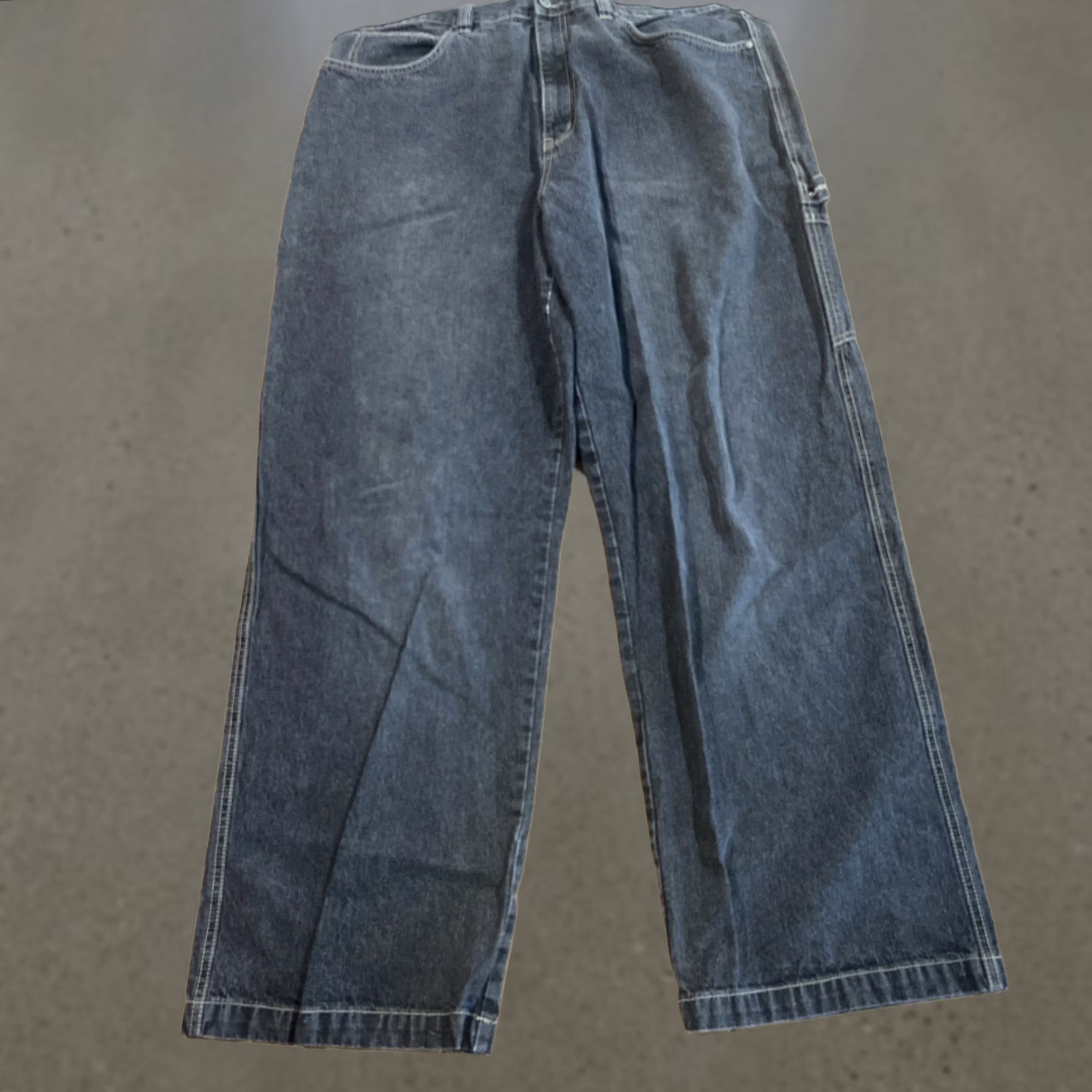 Rocawear VINTAGE Rocawear Jeans Men's 38x34 Black Carpenter 5-Pocket Denim Wide-Leg 90s Grunge Logo Jeans Mens Size US 38 / EU 54 - 1 Thumbnail